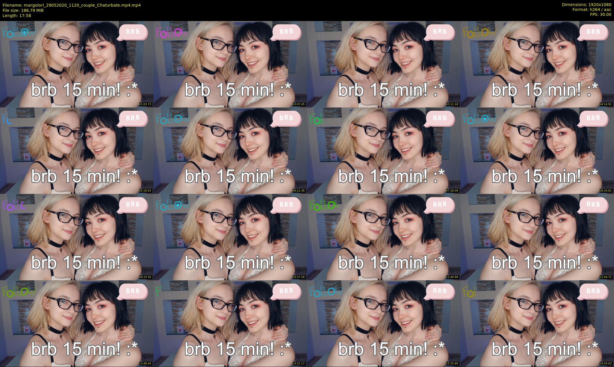 margolori — 18 minute Chaturbate couple cam show recording, 1080p, May 29, 2020