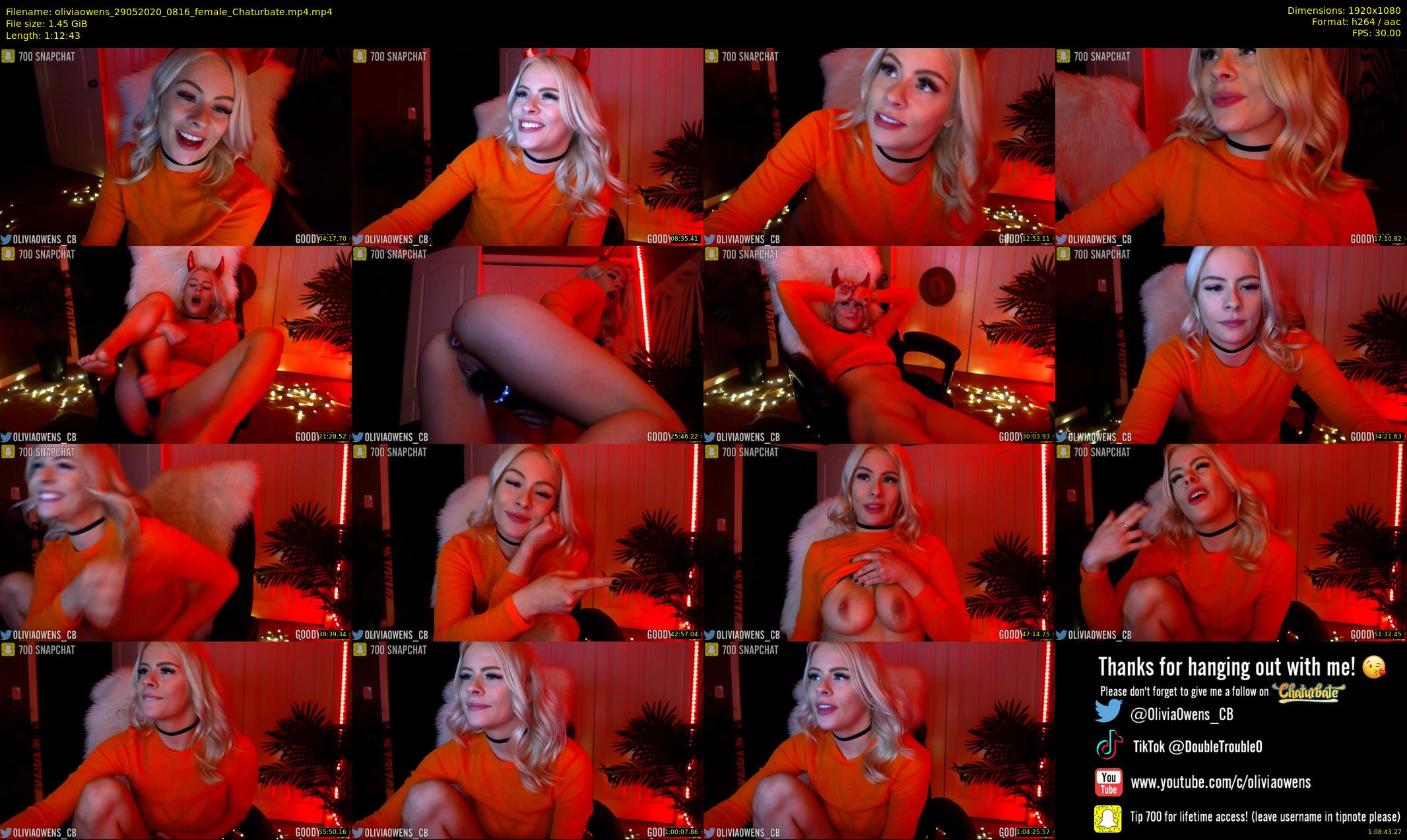 oliviaowens — 73 minute Chaturbate female cam show recording, 1080p, May 29, 2020
