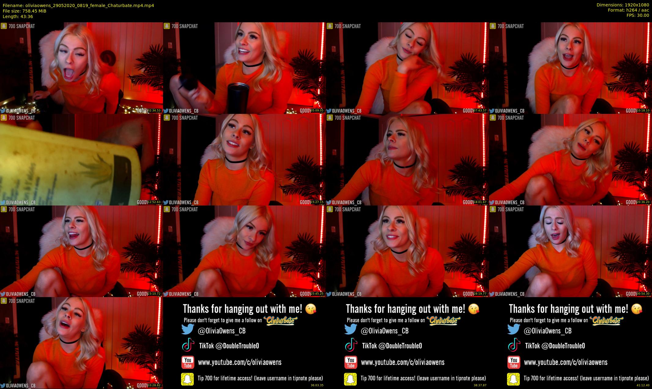 oliviaowens — 44 minute Chaturbate female cam show recording, 1080p, May 29, 2020