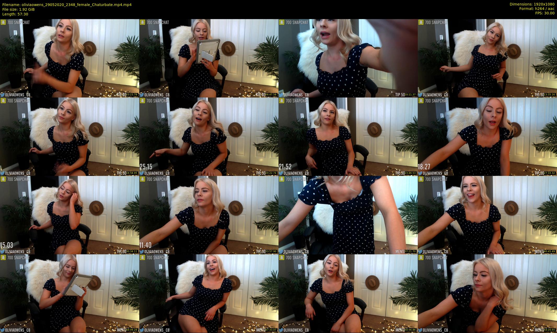 oliviaowens — 58 minute Chaturbate female cam show recording, 1080p, May 29, 2020