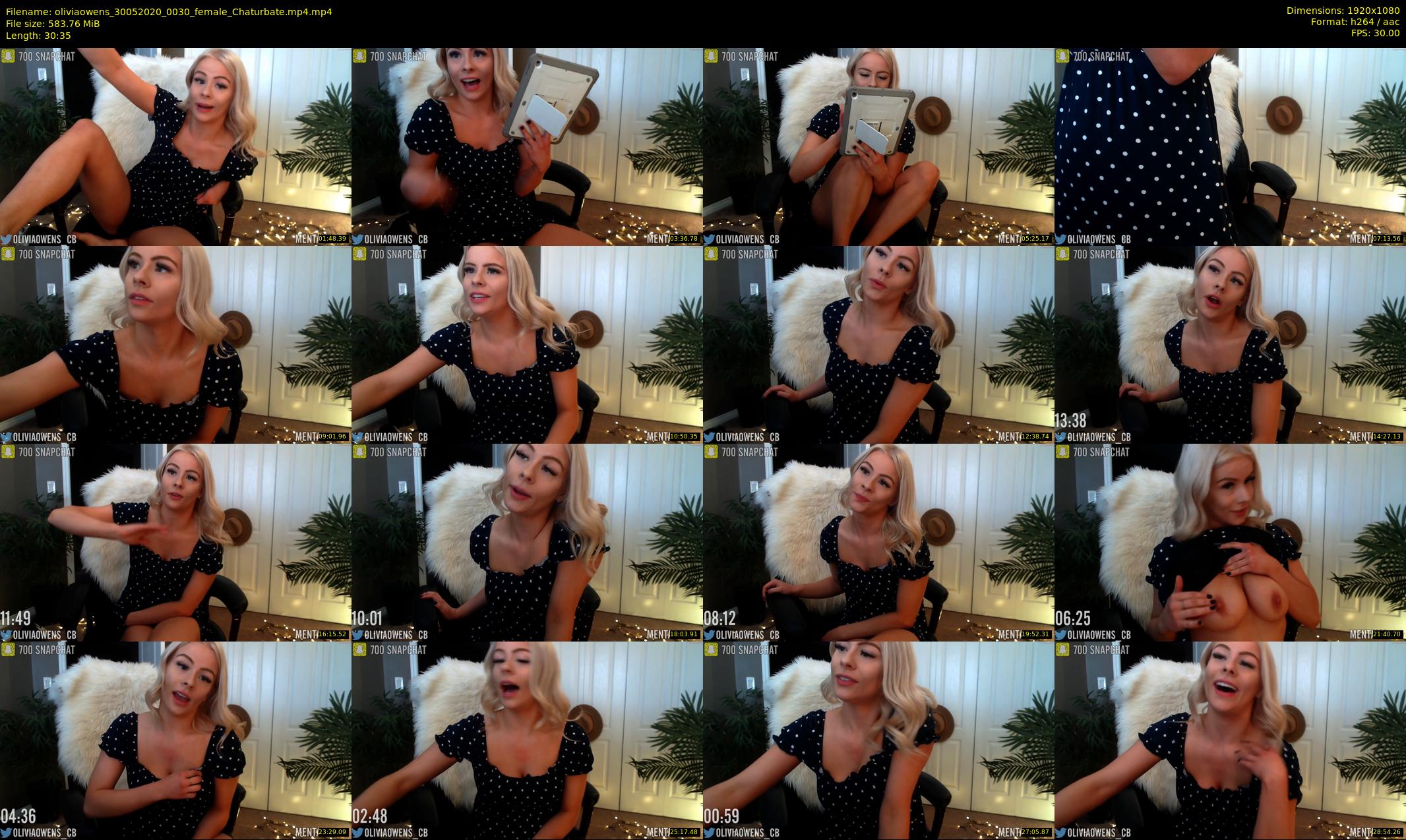 oliviaowens — 31 minute Chaturbate female cam show recording, 1080p, May 30, 2020