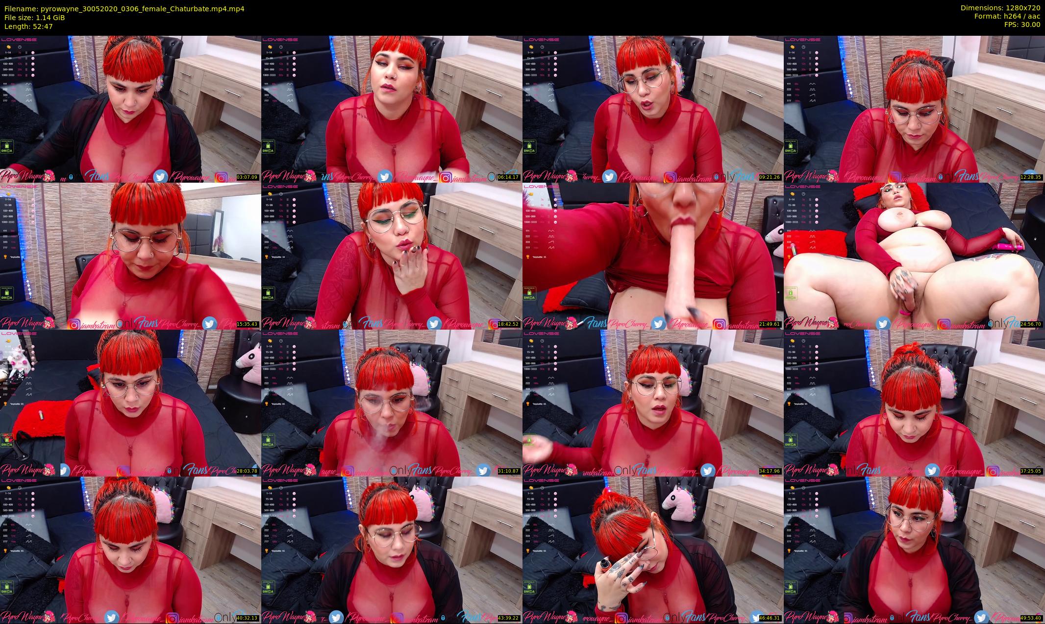 pyrowayne — 53 minute Chaturbate female cam show recording, 720p, May 30, 2020