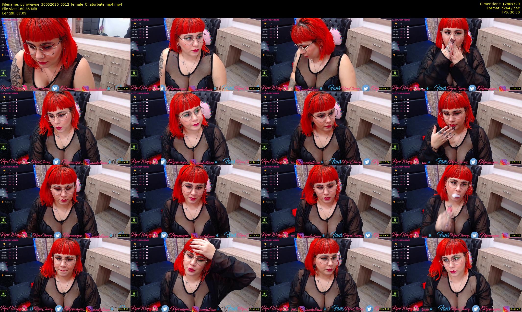 pyrowayne — 8 minute Chaturbate female cam show recording, 720p, May 30, 2020