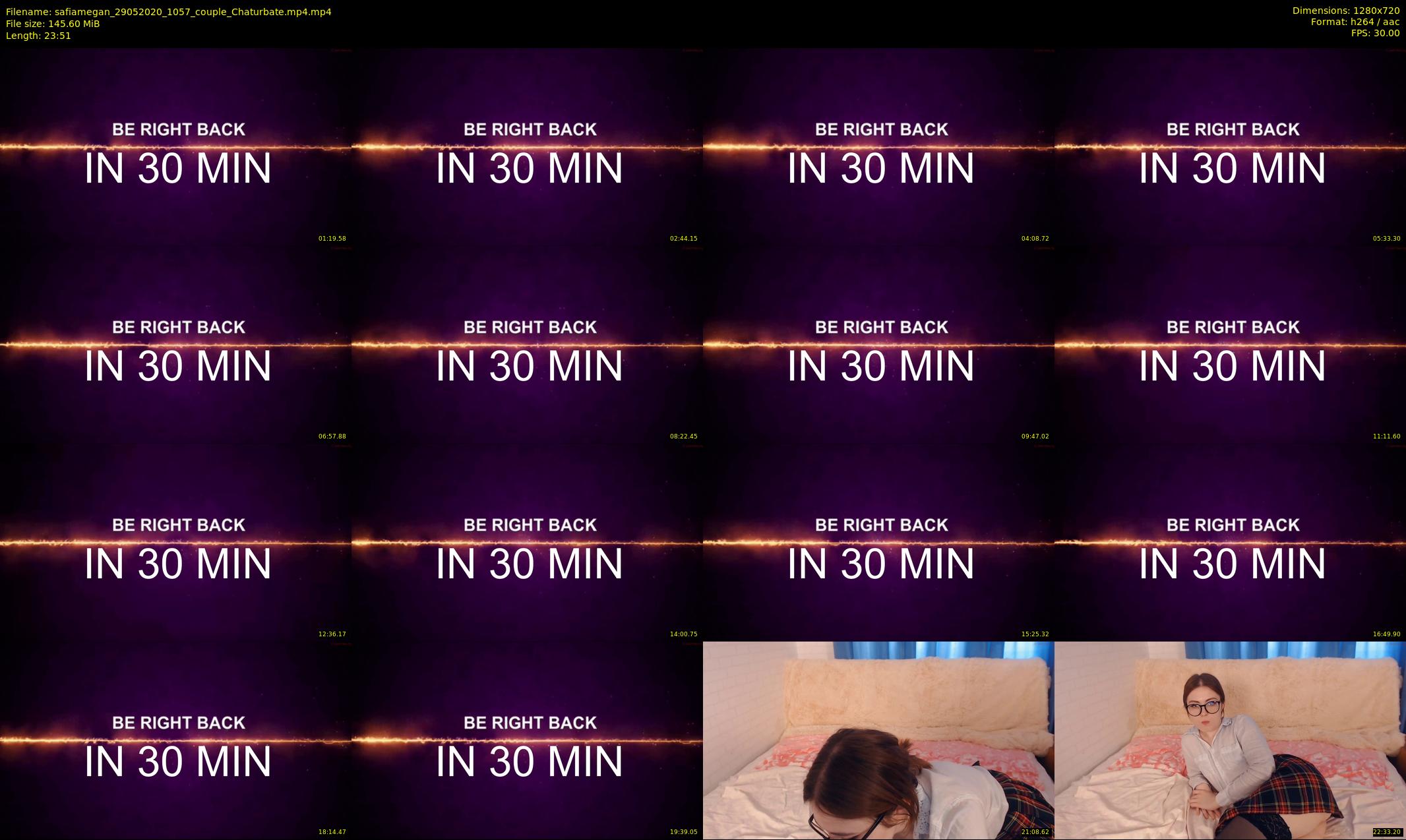 safiamegan — 24 minute Chaturbate couple cam show recording, 720p, May 29, 2020