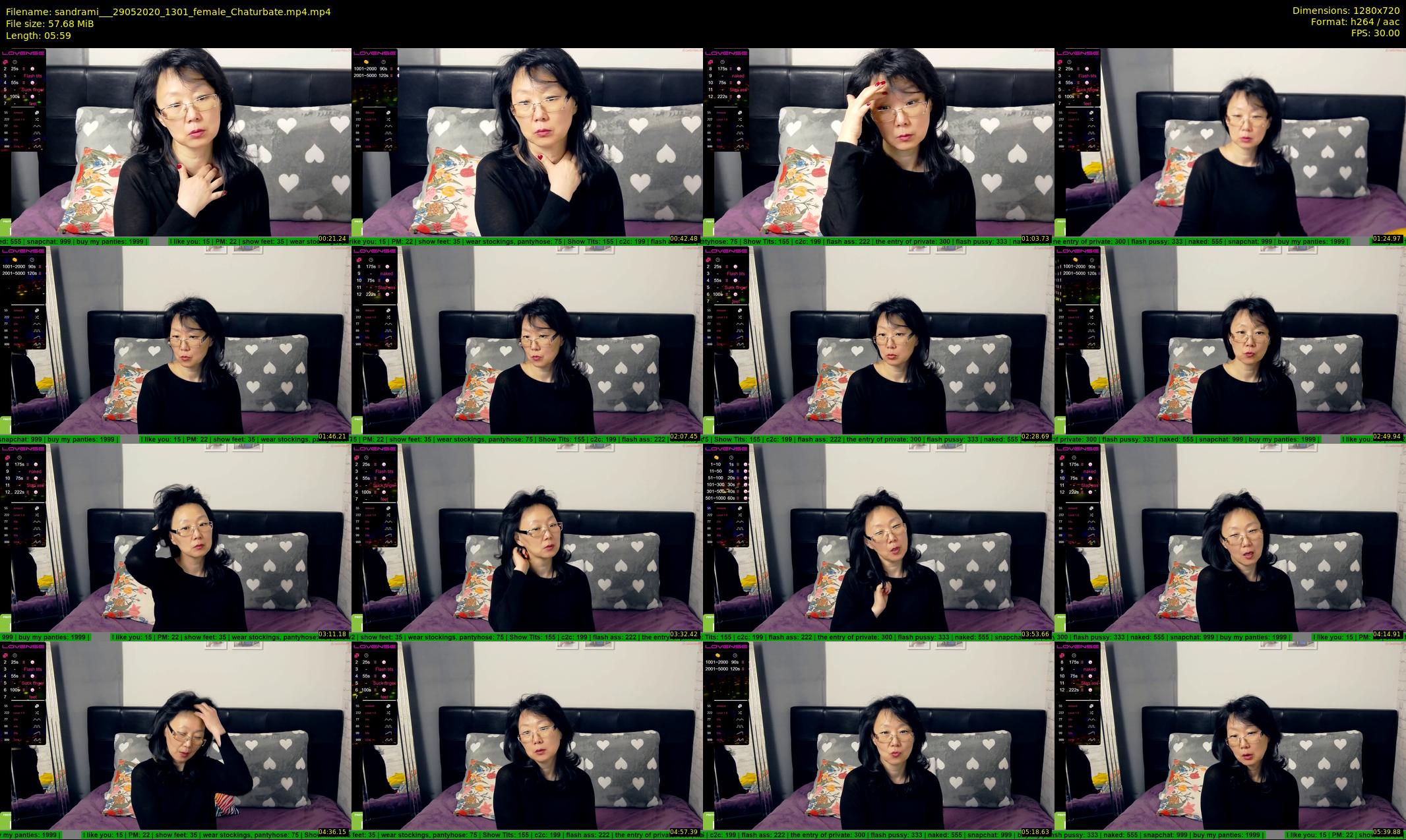 sandrami__ — 6 minute Chaturbate female cam show recording, 720p, May 29, 2020