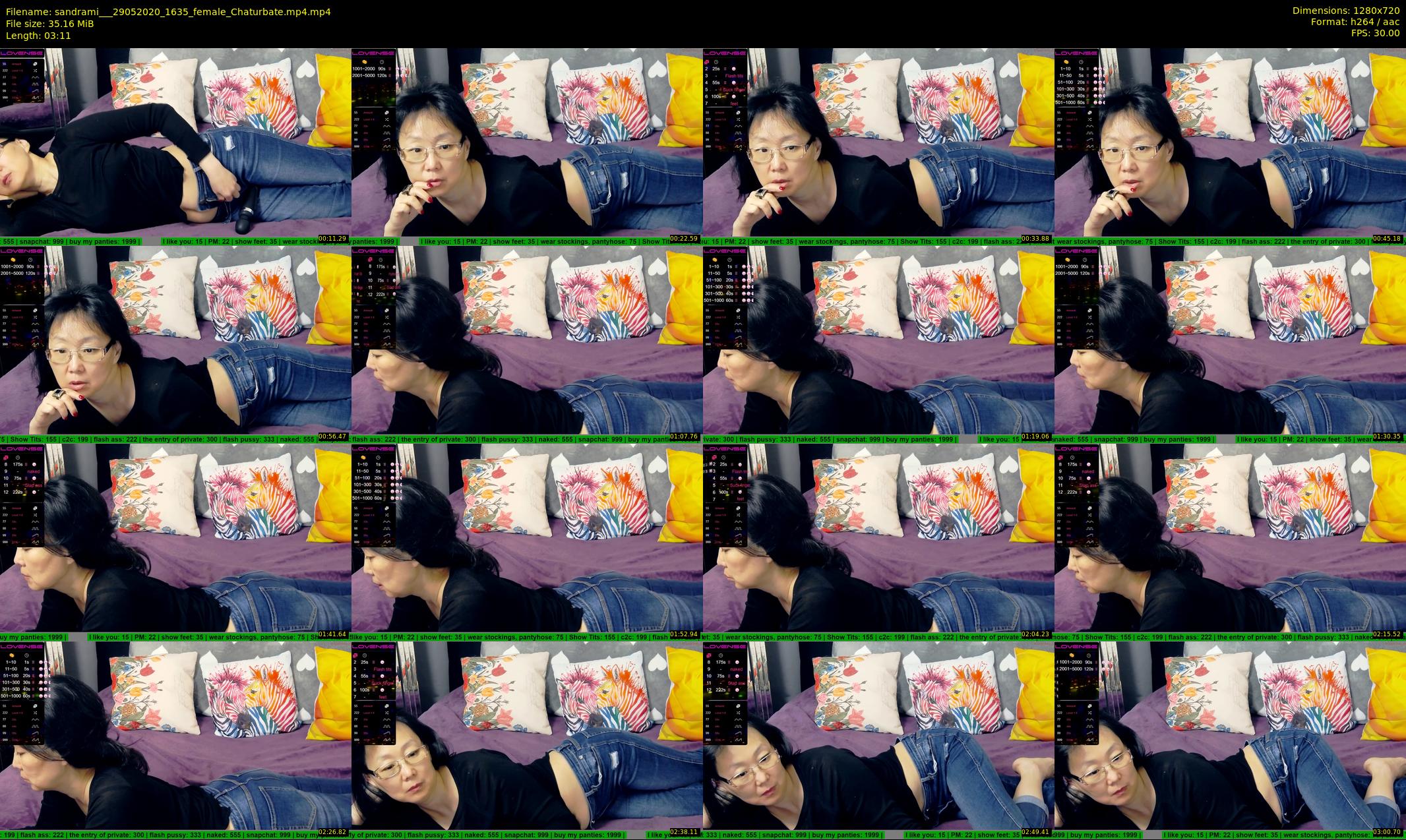 sandrami__ — 4 minute Chaturbate female cam show recording, 720p, May 29, 2020