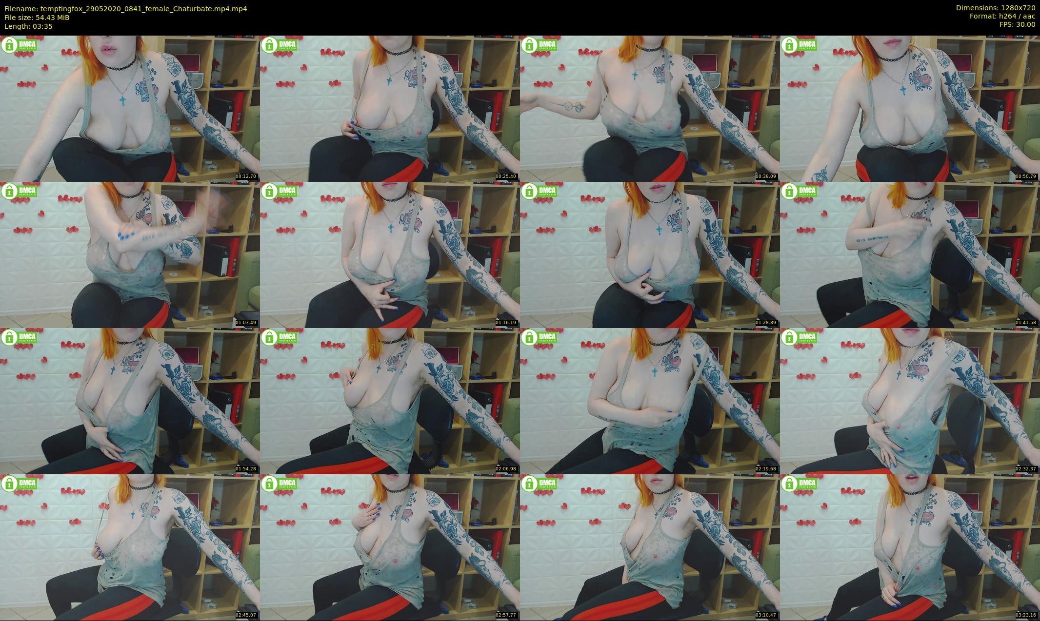 temptingfox — 4 minute Chaturbate female cam show recording, 720p, May 29, 2020