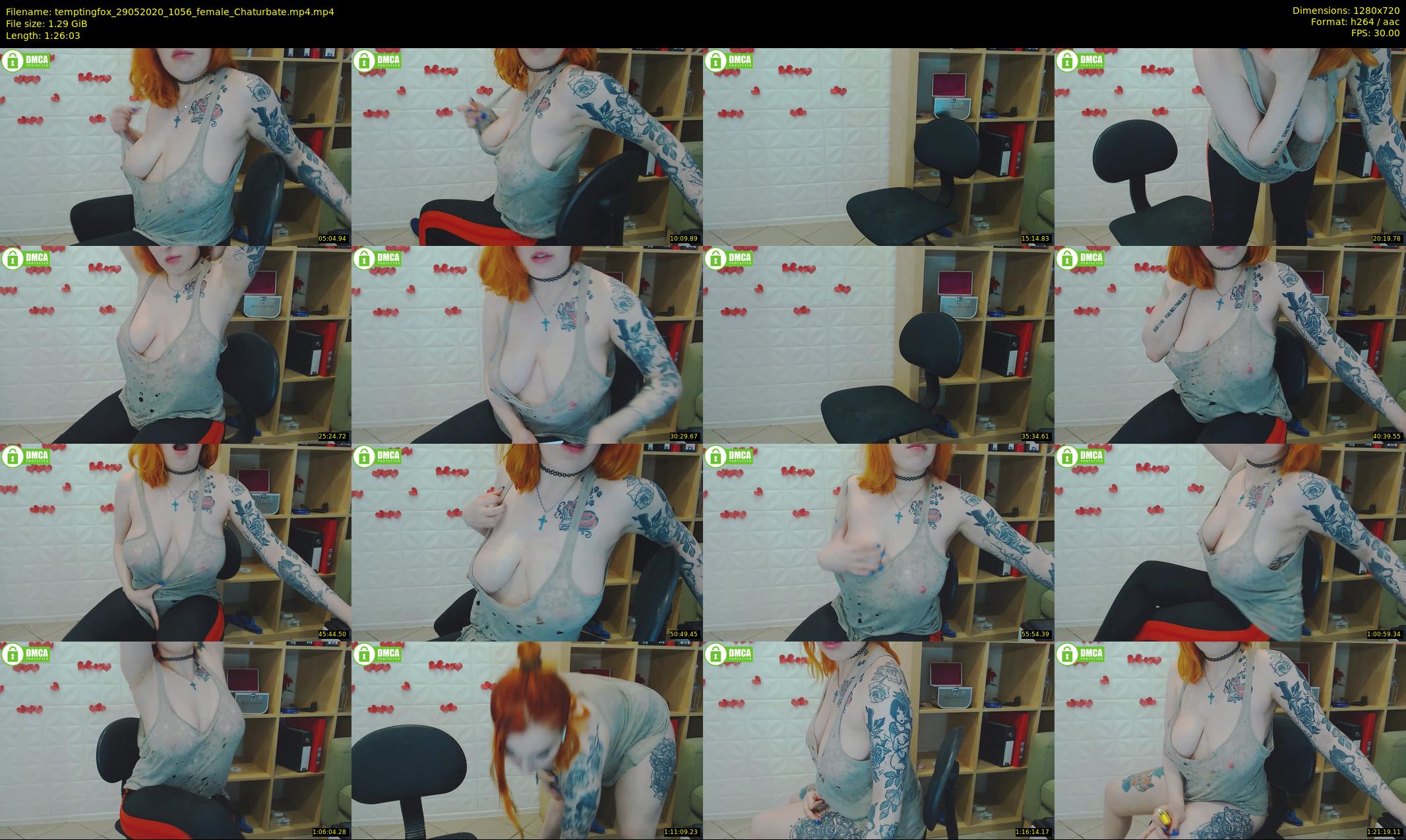 temptingfox — 87 minute Chaturbate female cam show recording, 720p, May 29, 2020