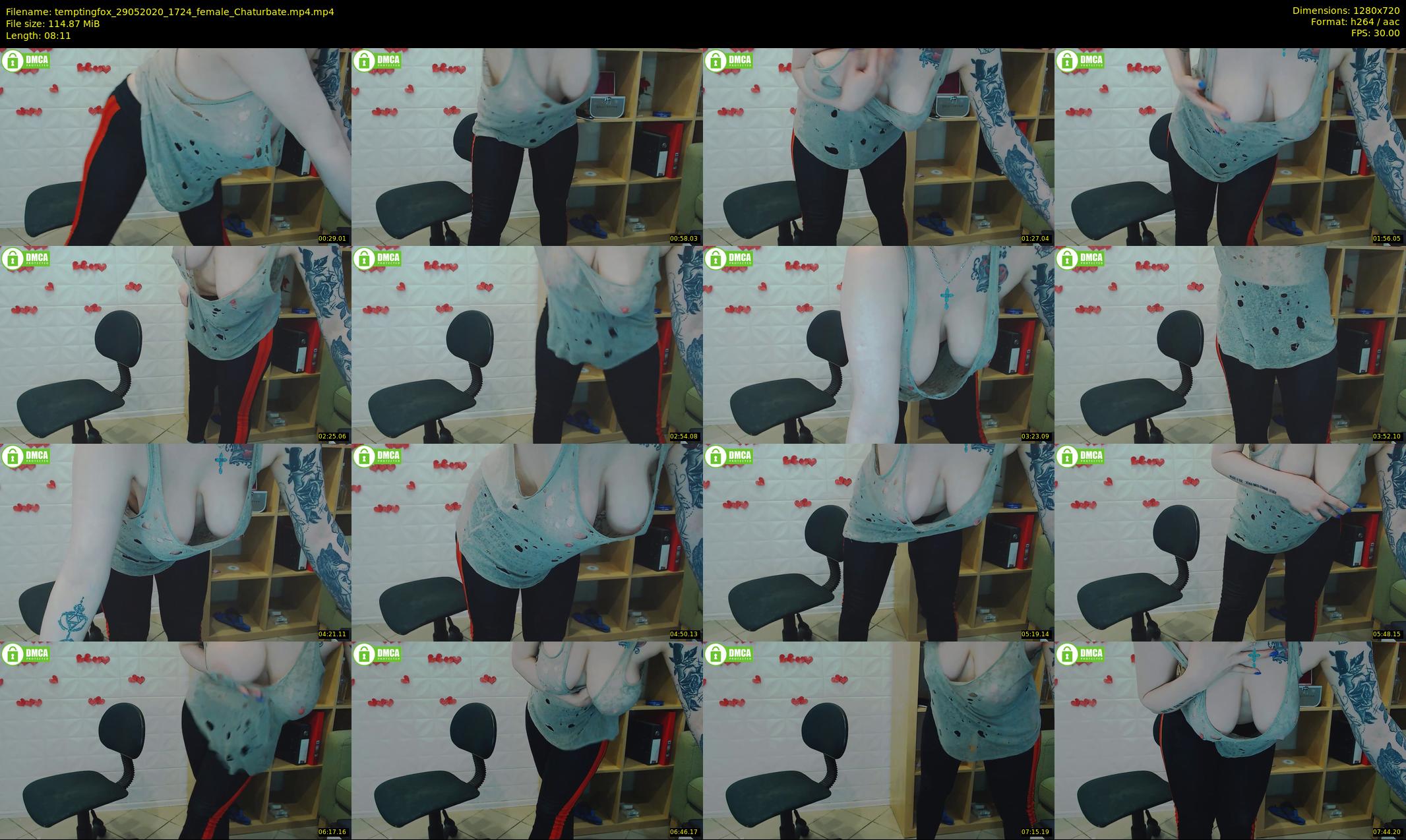temptingfox — 9 minute Chaturbate female cam show recording, 720p, May 29, 2020