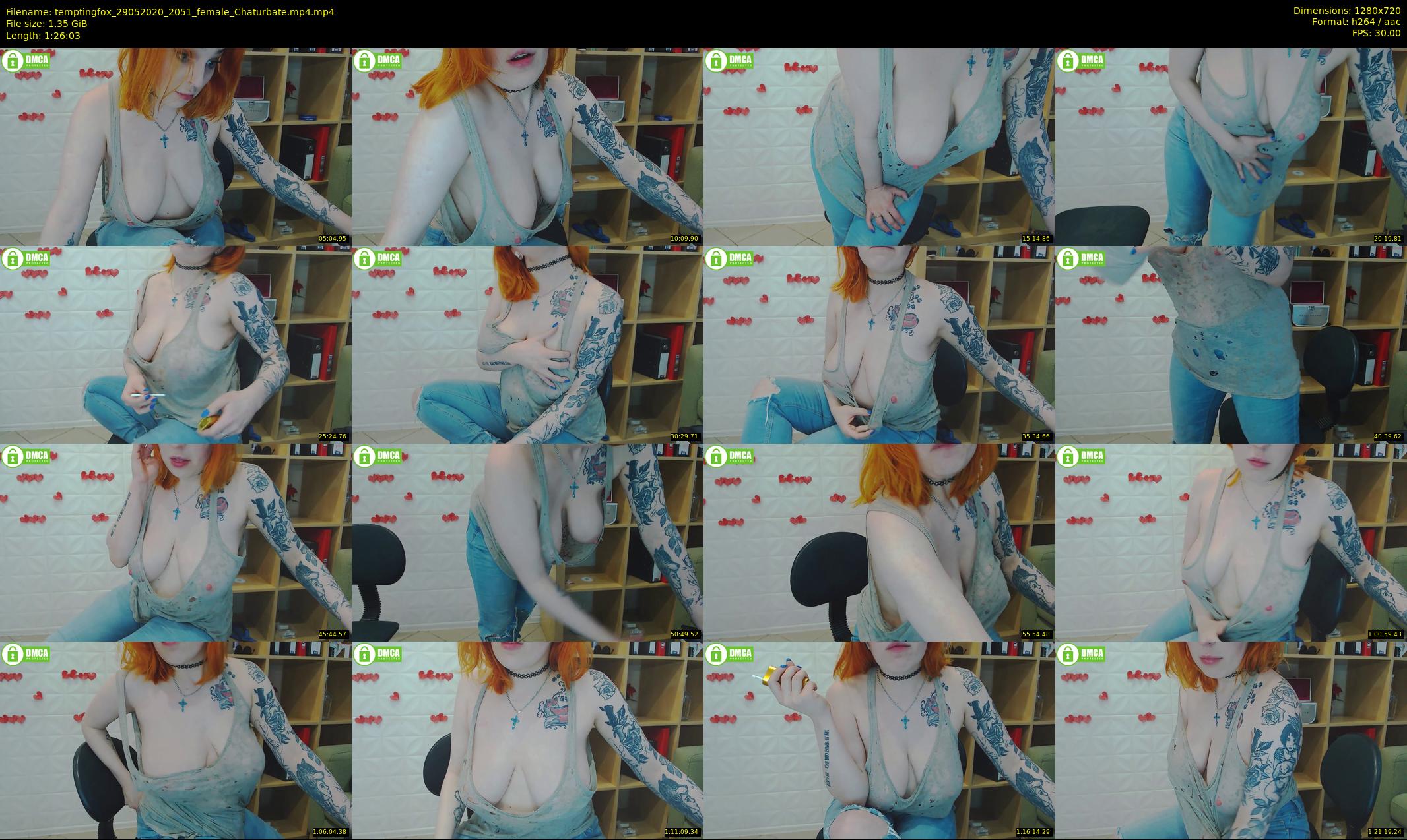 temptingfox — 87 minute Chaturbate female cam show recording, 720p, May 29, 2020