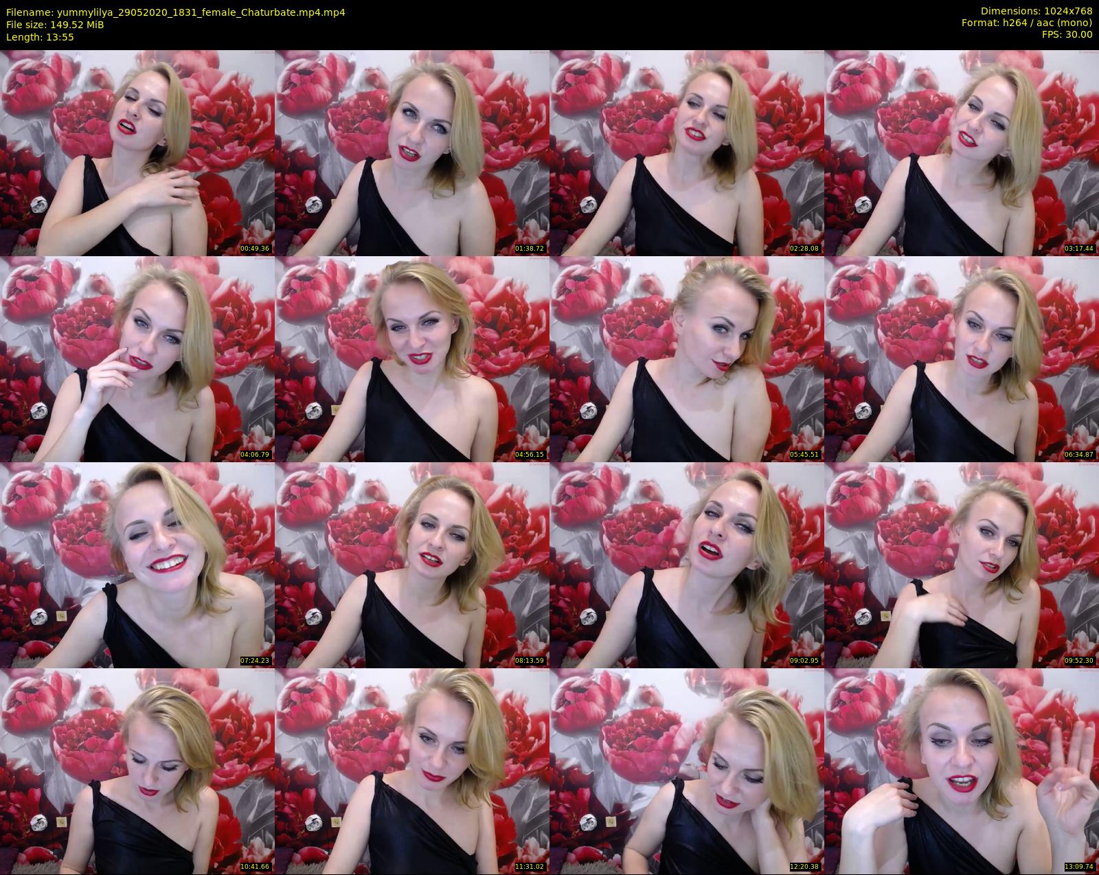 yummylilya — 14 minute Chaturbate female cam show recording, 720p, May 29, 2020