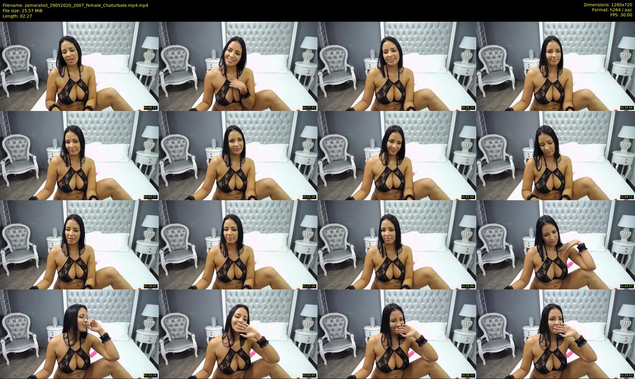 zamarahot — 3 minute Chaturbate female cam show recording, 720p, May 29, 2020