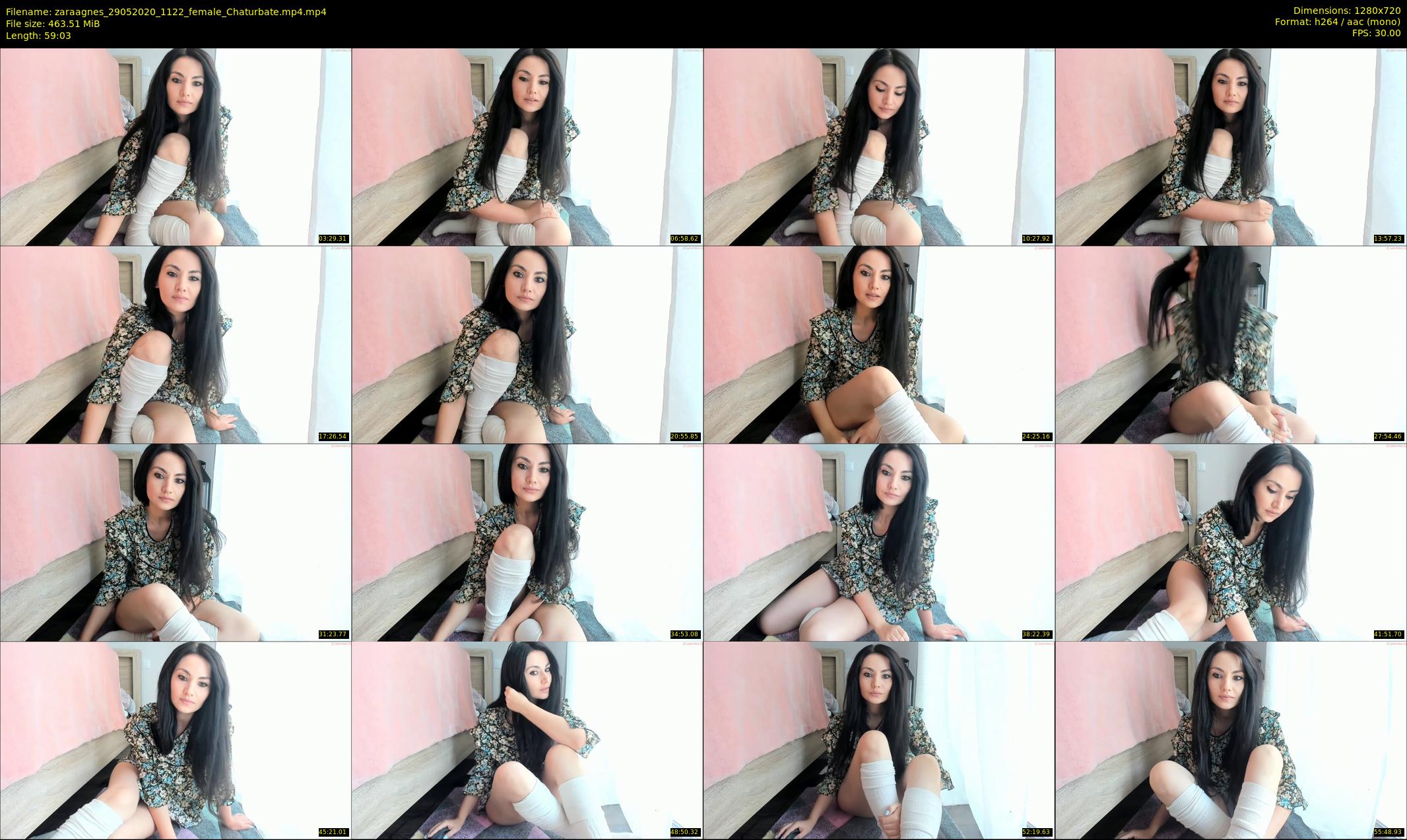 zaraagnes — 60 minute Chaturbate female cam show recording, 720p, May 29, 2020