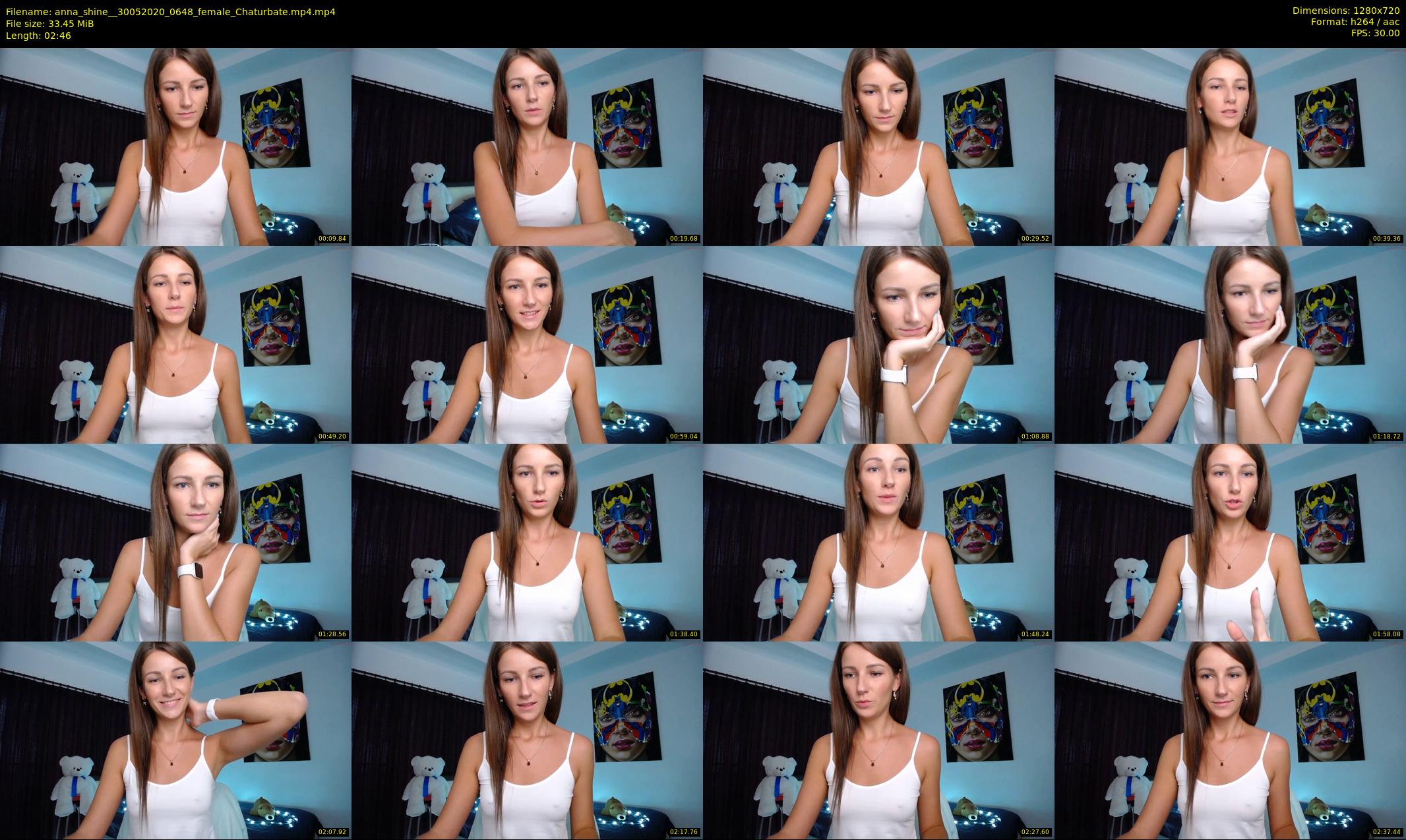 anna_shine_ — 3 minute Chaturbate female cam show recording, 720p, May 30, 2020