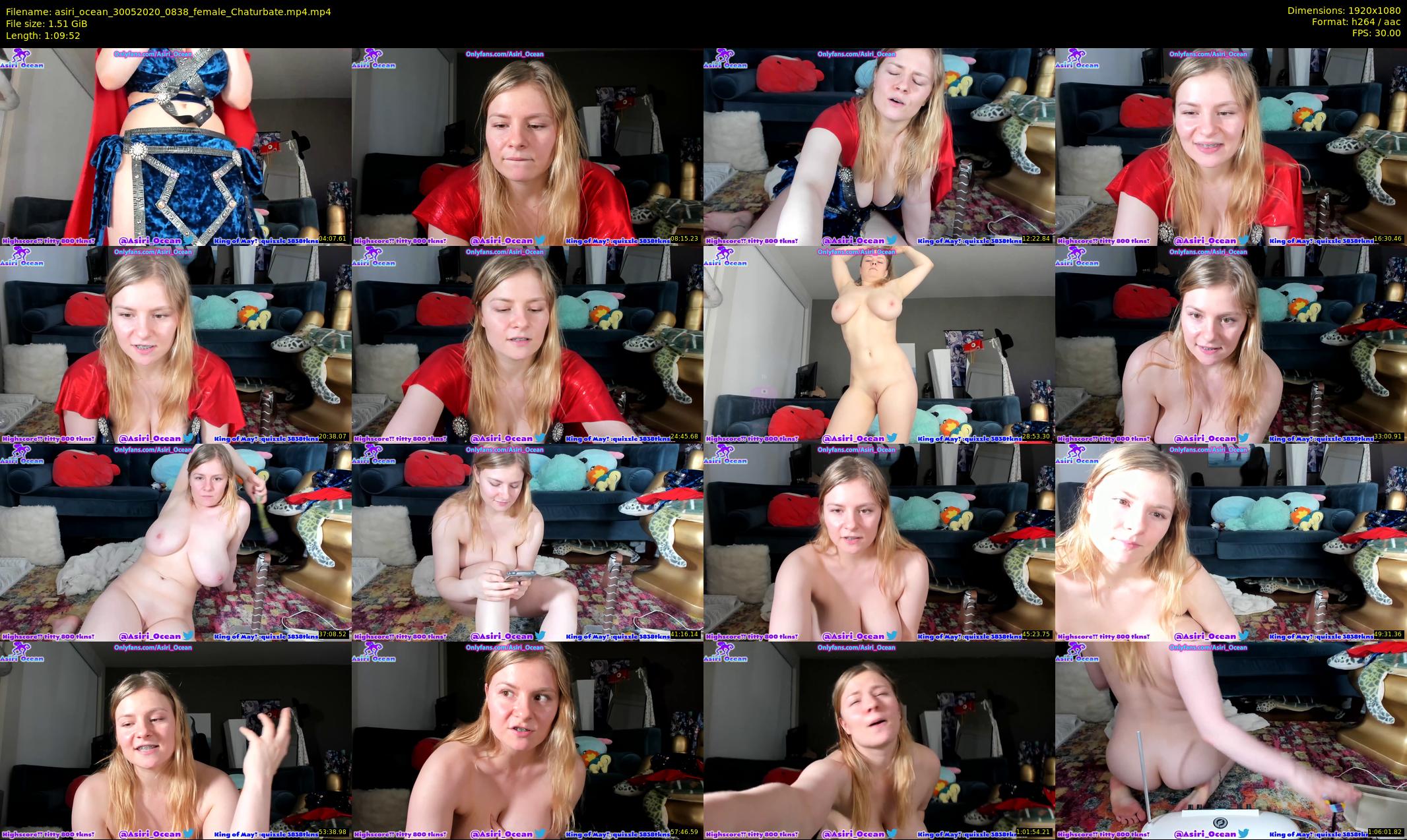 asiri_ocean — 70 minute Chaturbate female cam show recording, 1080p, May 30, 2020