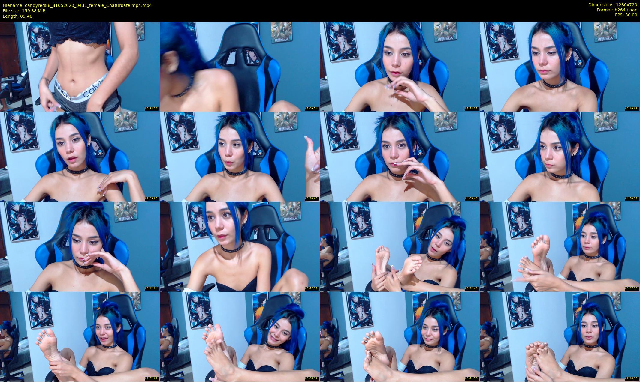 candyred88 — 10 minute Chaturbate female cam show recording, 720p, May 31, 2020