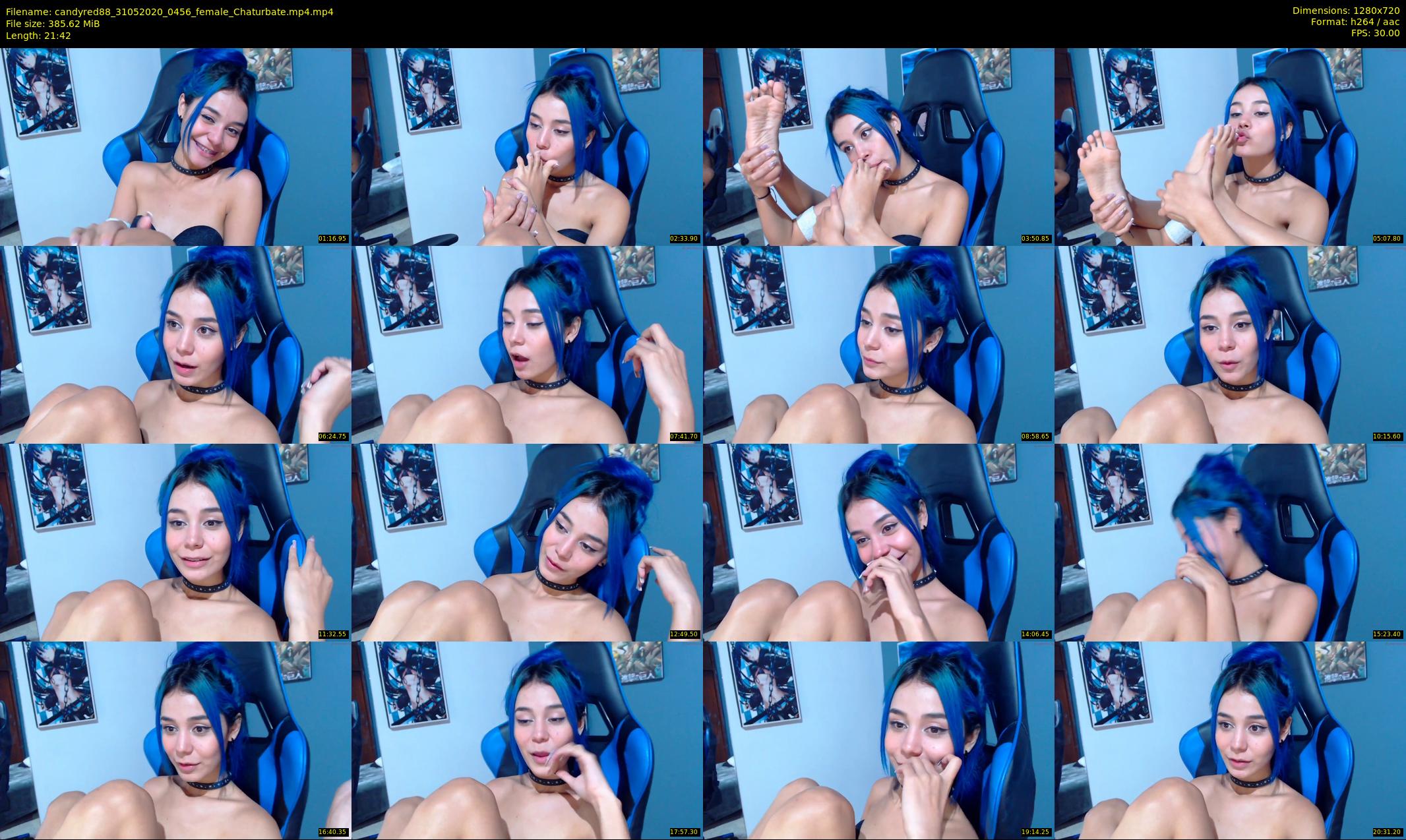 candyred88 — 22 minute Chaturbate female cam show recording, 720p, May 31, 2020