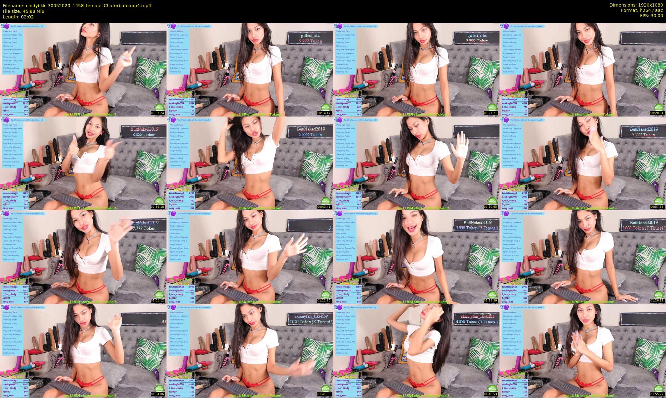 cindybkk — 3 minute Chaturbate female cam show recording, 1080p, May 30, 2020