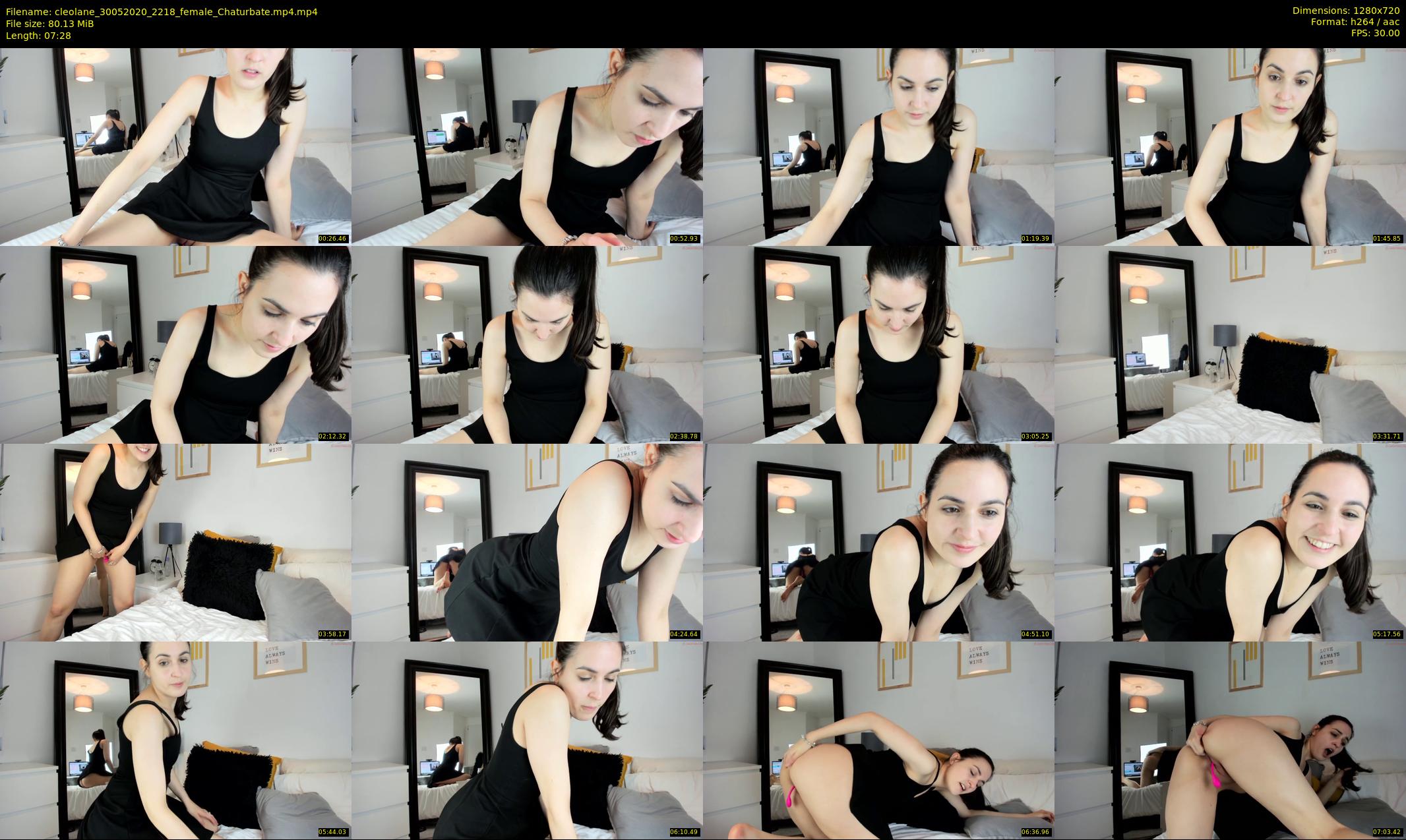 cleolane — 8 minute Chaturbate female cam show recording, 720p, May 30, 2020