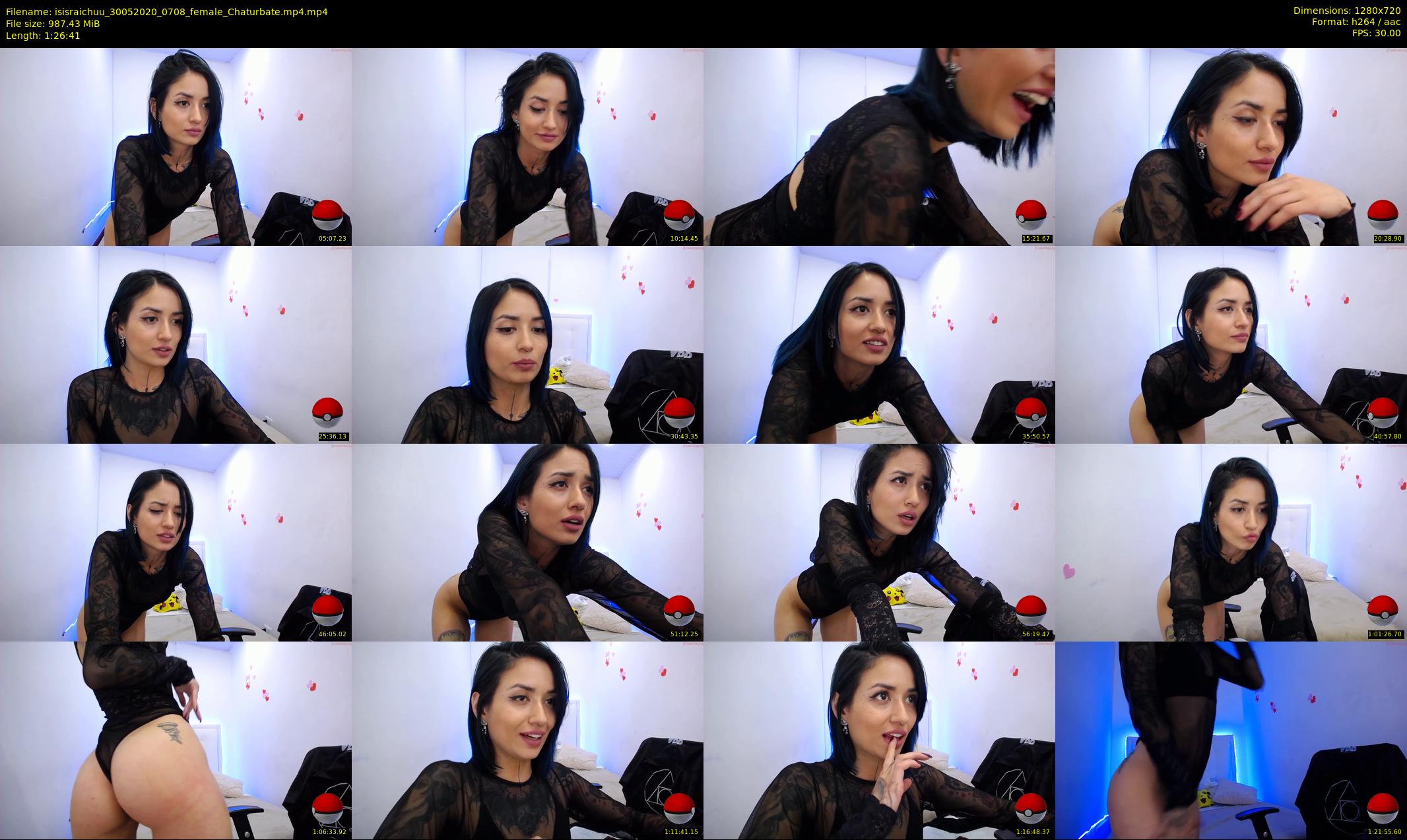 isisraichuu — 87 minute Chaturbate female cam show recording, 720p, May 30, 2020