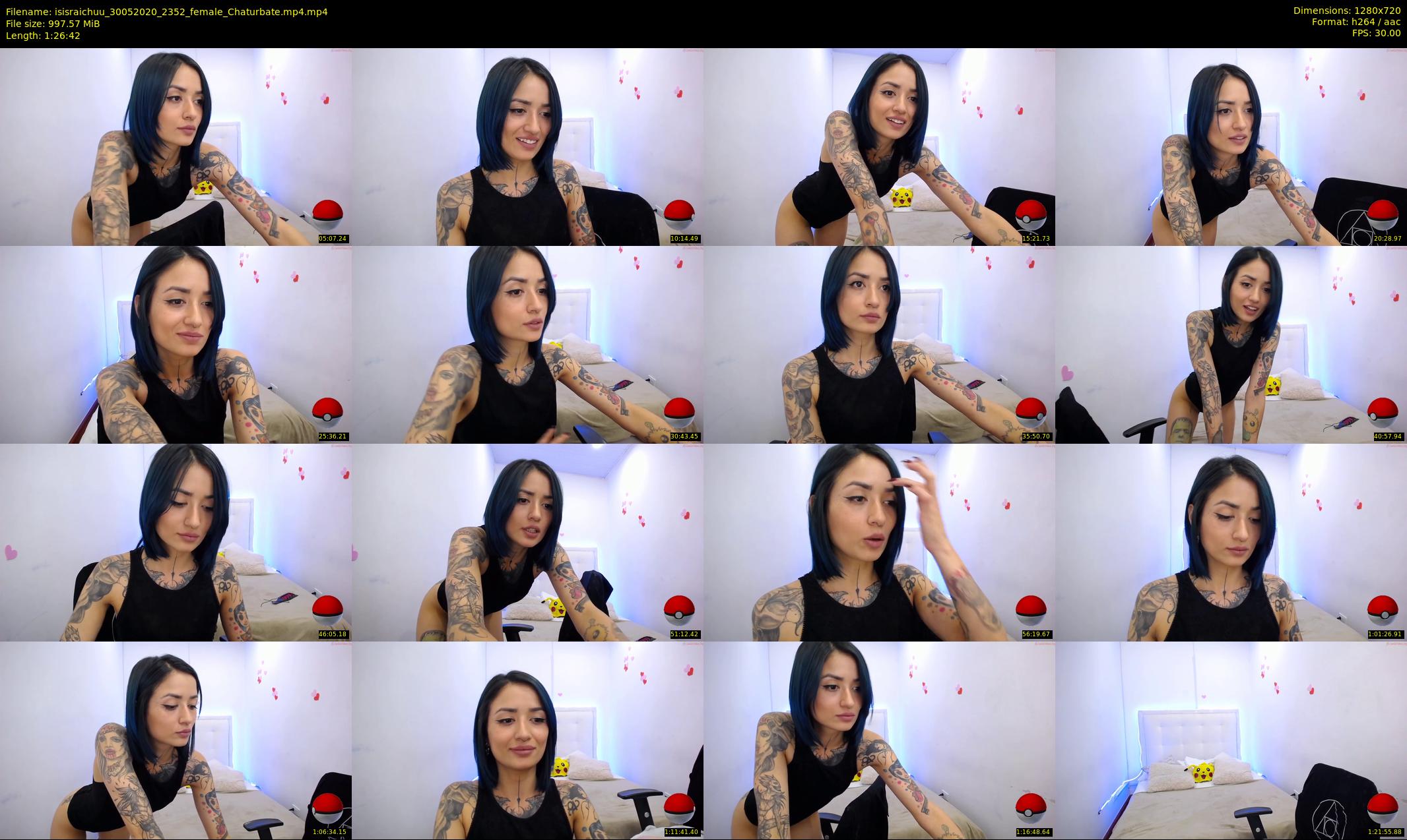 isisraichuu — 87 minute Chaturbate female cam show recording, 720p, May 30, 2020