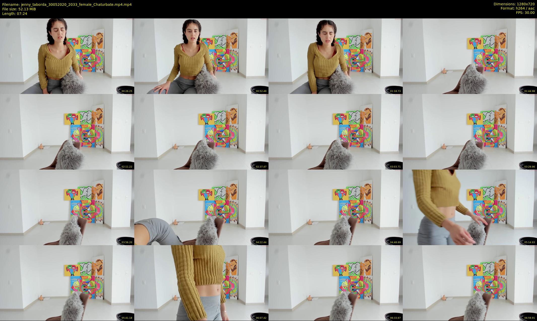 jenny_taborda — 8 minute Chaturbate female cam show recording, 720p, May 30, 2020
