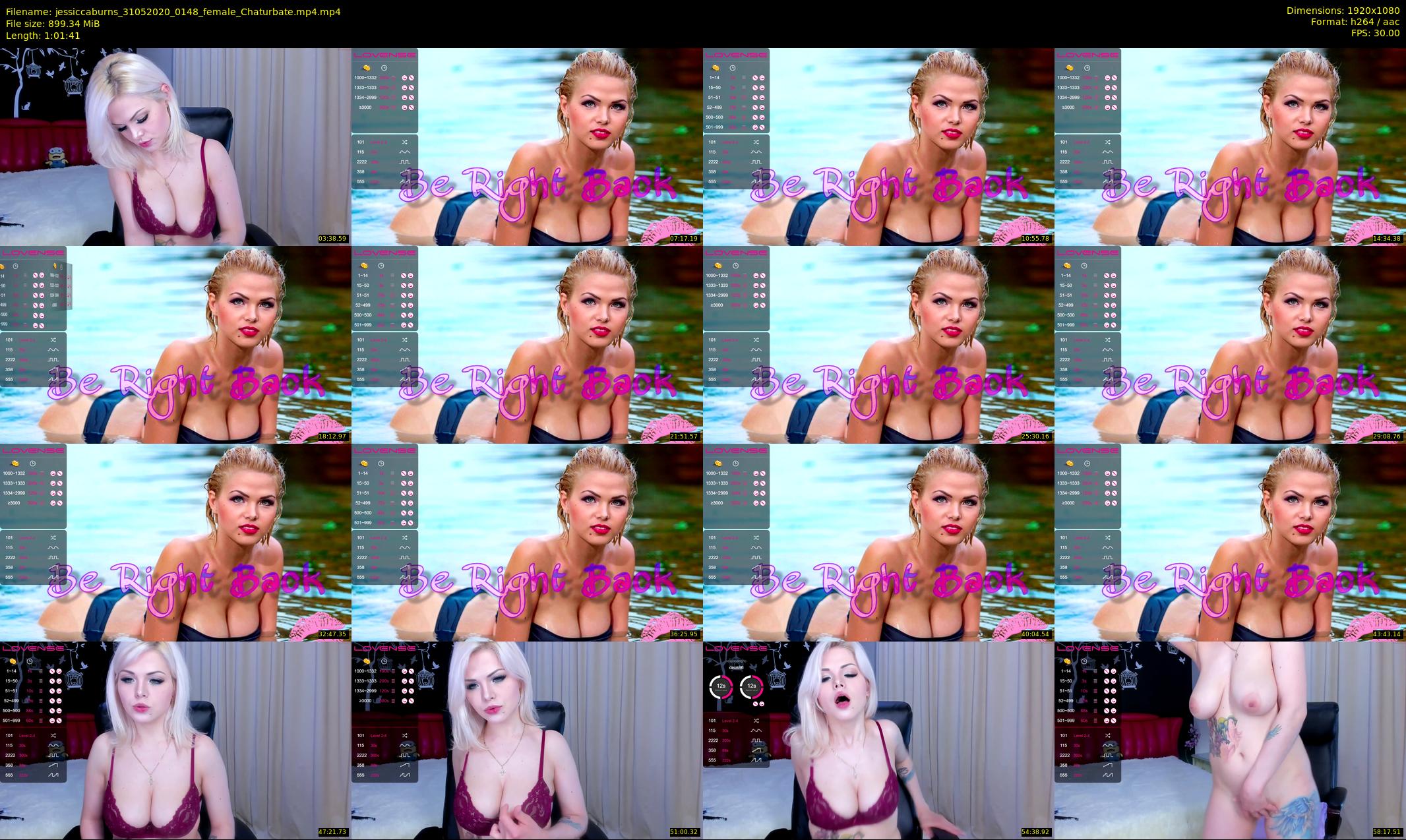 jessiccaburns — 62 minute Chaturbate female cam show recording, 1080p, May 31, 2020
