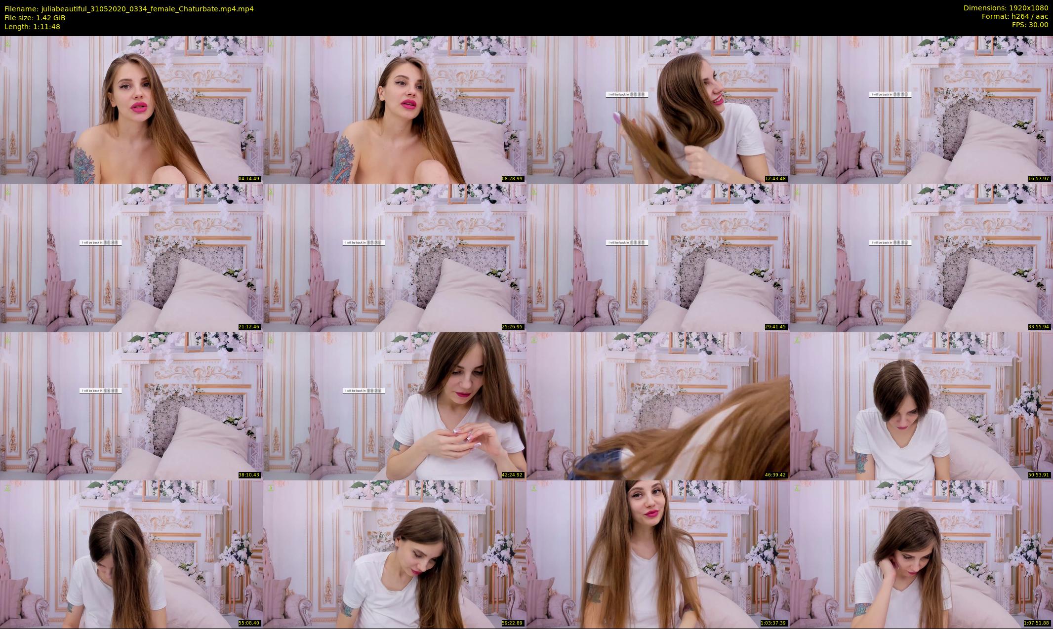 juliabeautiful — 72 minute Chaturbate female cam show recording, 1080p, May 31, 2020