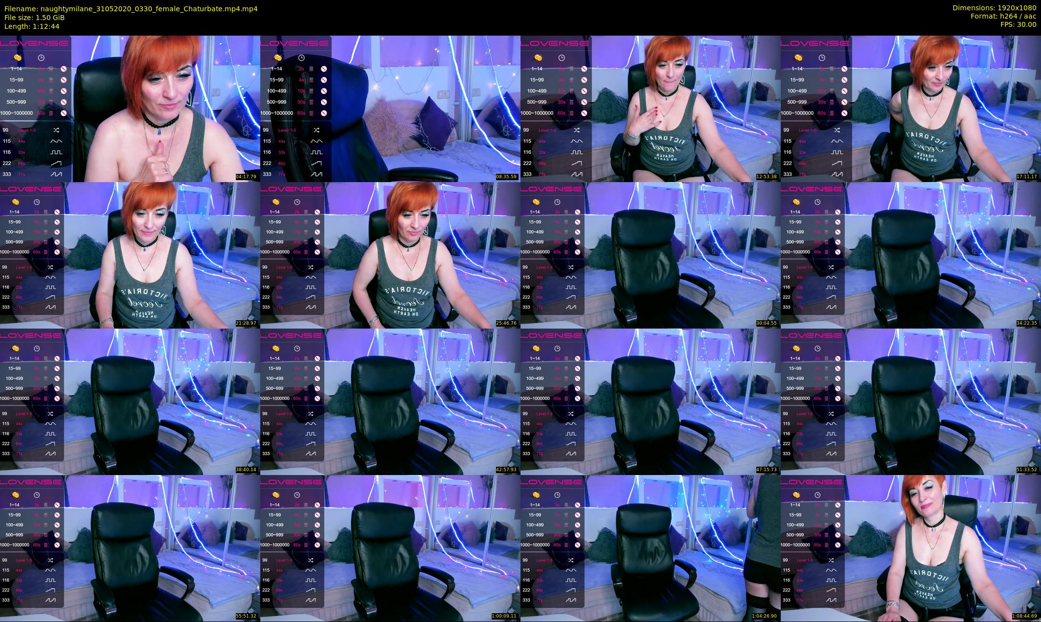 naughtymilane — 73 minute Chaturbate female cam show recording, 1080p, May 31, 2020