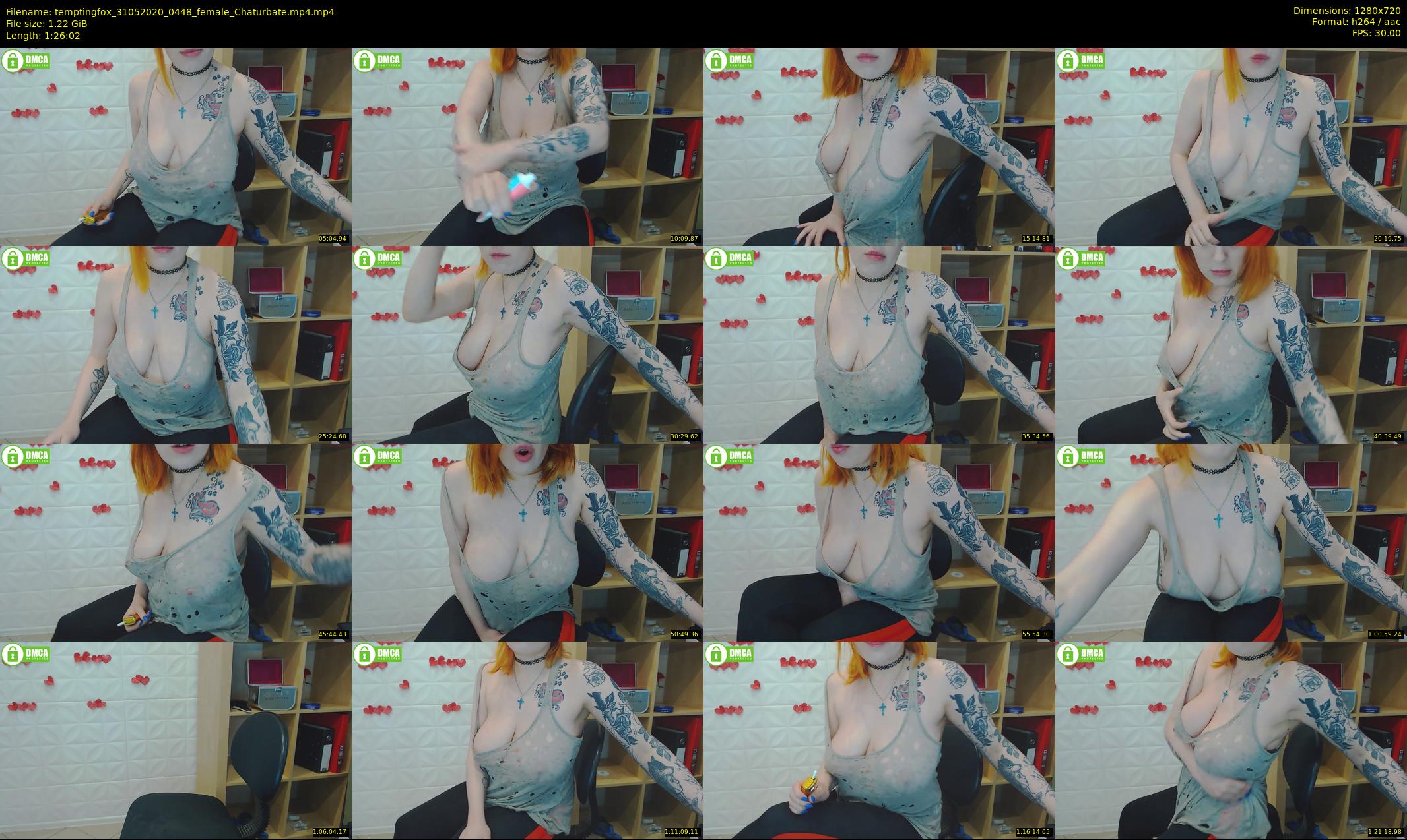 temptingfox — 87 minute Chaturbate female cam show recording, 720p, May 31, 2020