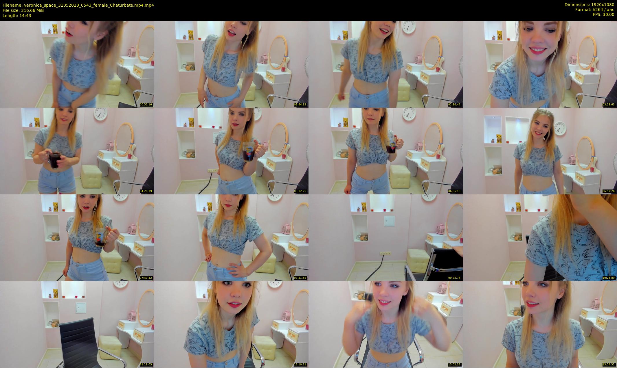 veronica_space — 15 minute Chaturbate female cam show recording, 1080p, May 31, 2020