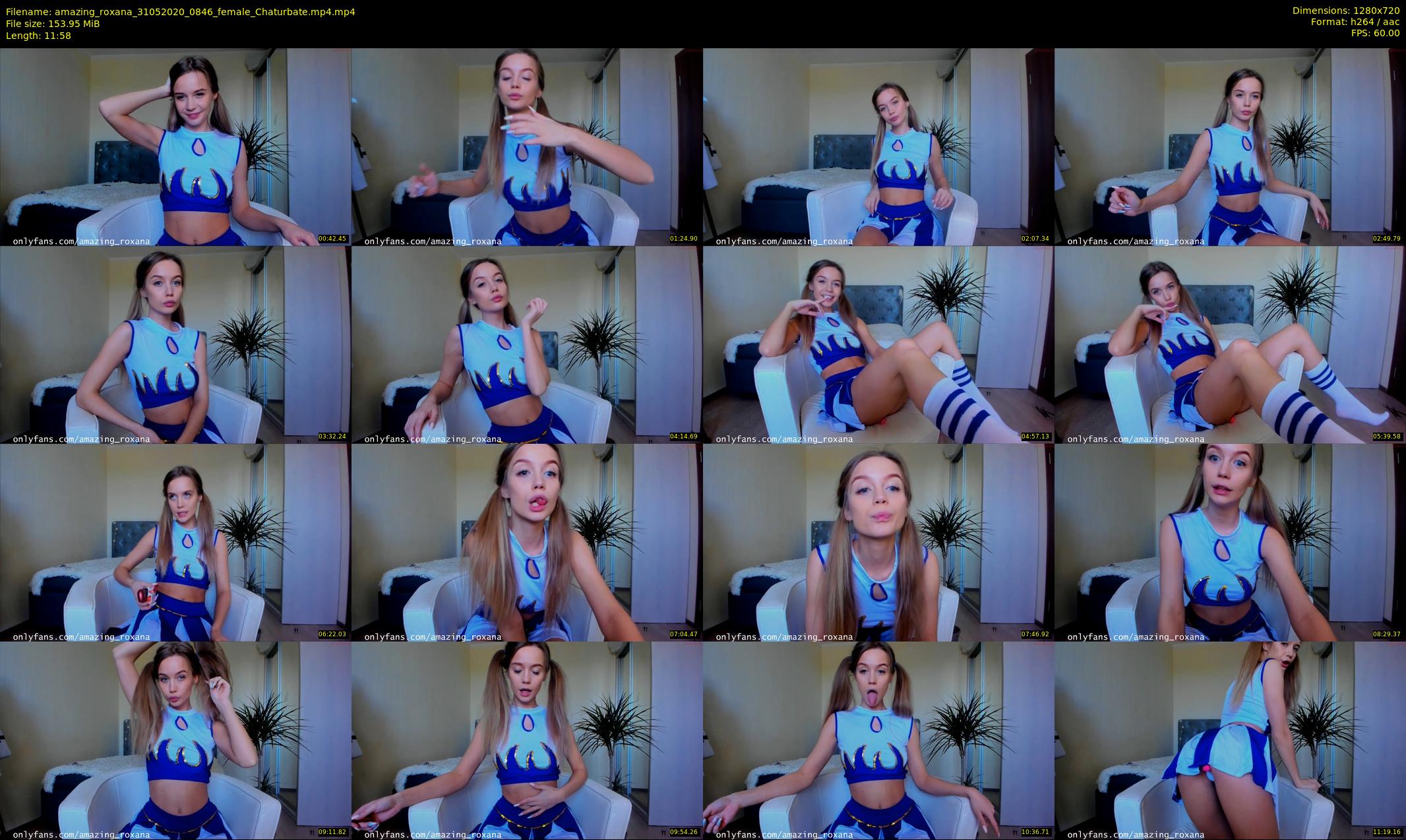 amazing_roxana — 12 minute Chaturbate female cam show recording, 720p, May 31, 2020