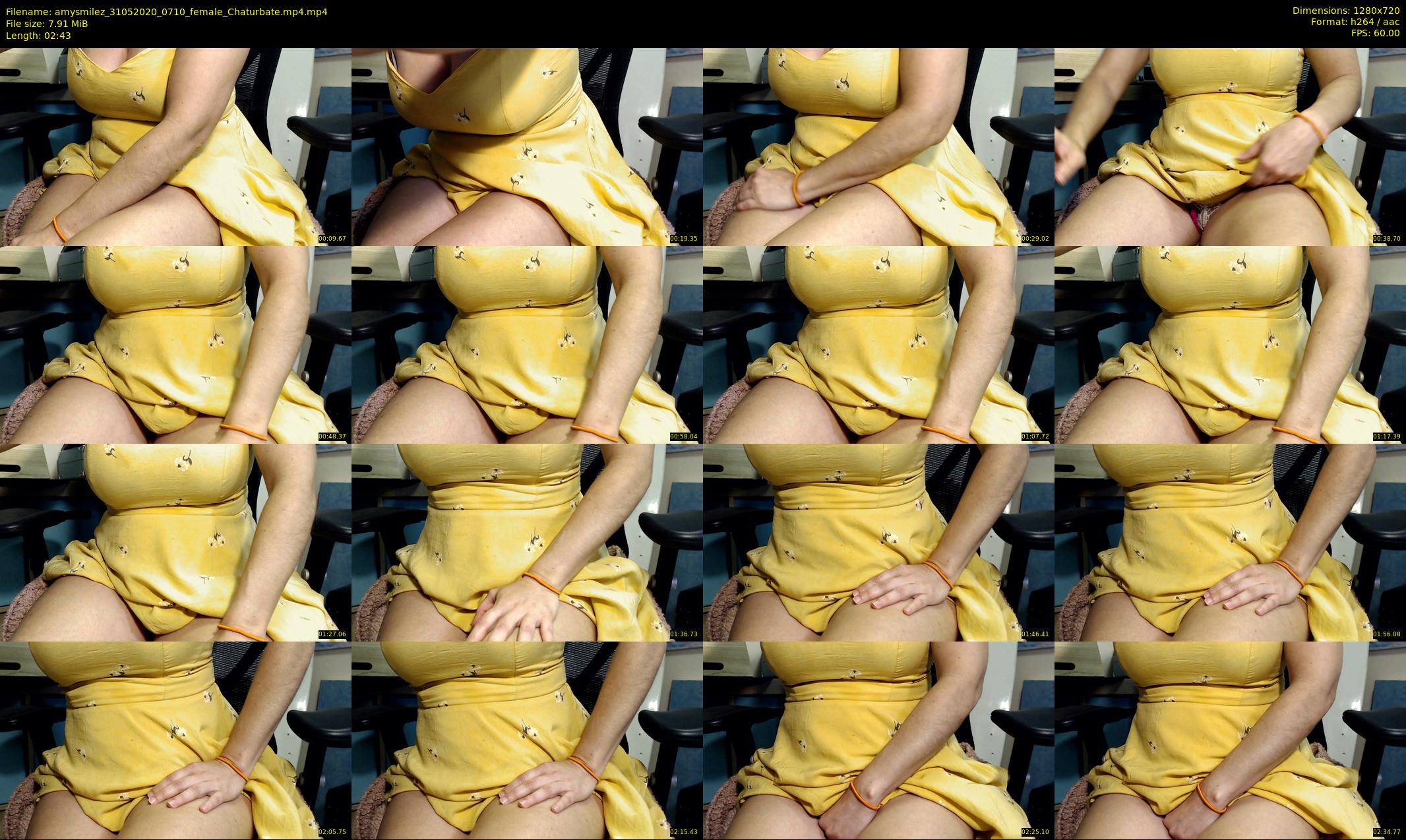amysmilez — 3 minute Chaturbate female cam show recording, 720p, May 31, 2020