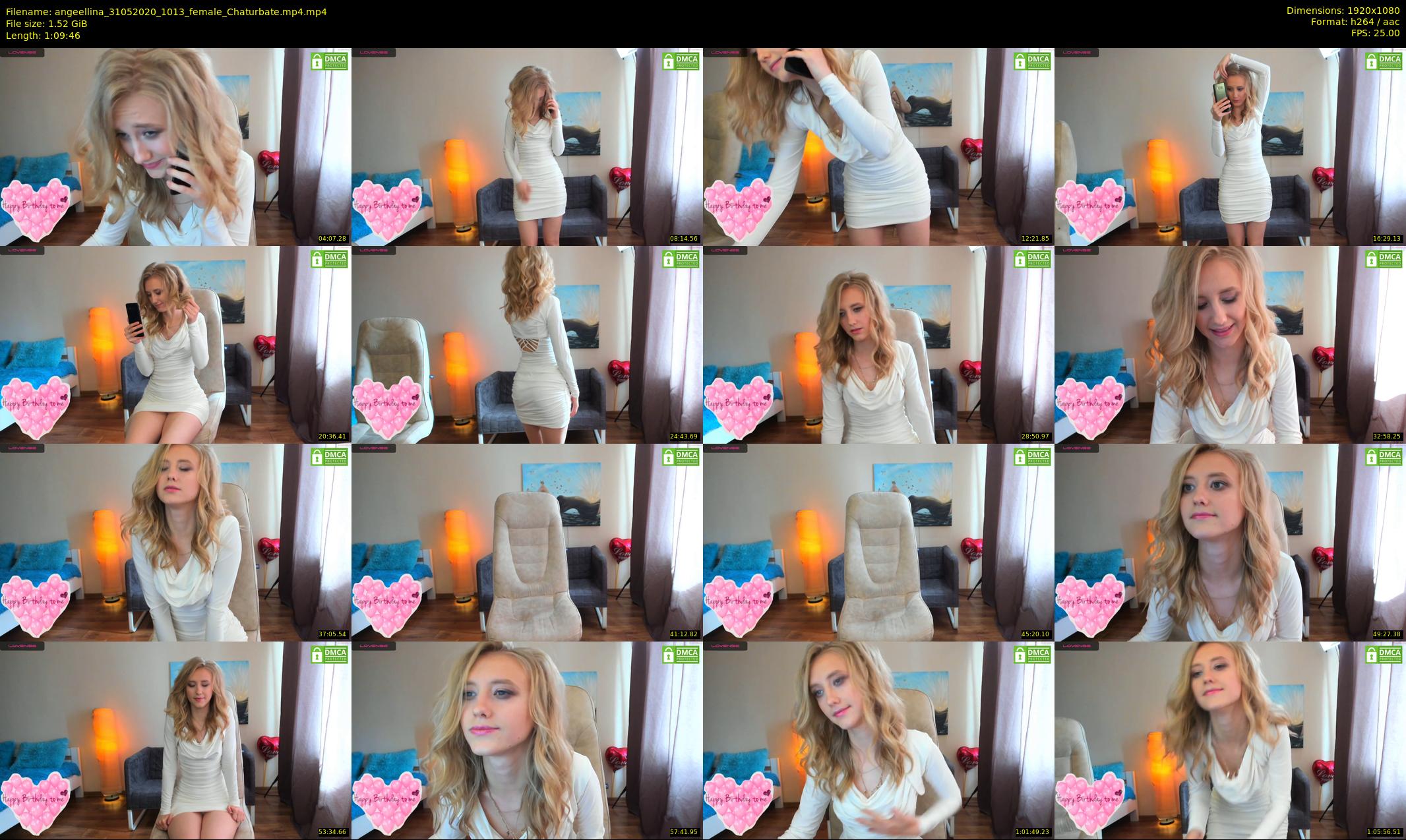 angeellina — 70 minute Chaturbate female cam show recording, 1080p, May 31, 2020