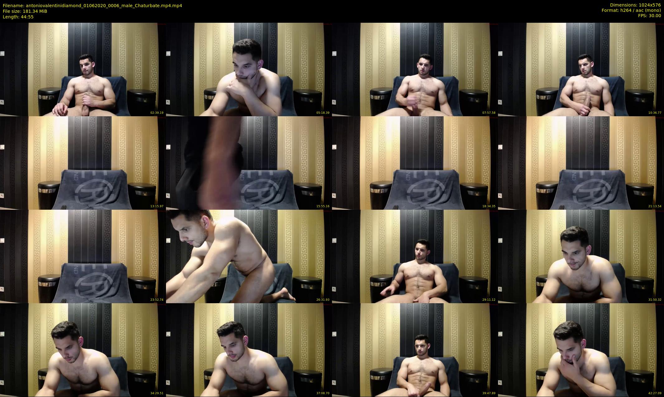 antoniovalentinidiamond — 45 minute Chaturbate male cam show recording, 480p, Jun 1, 2020