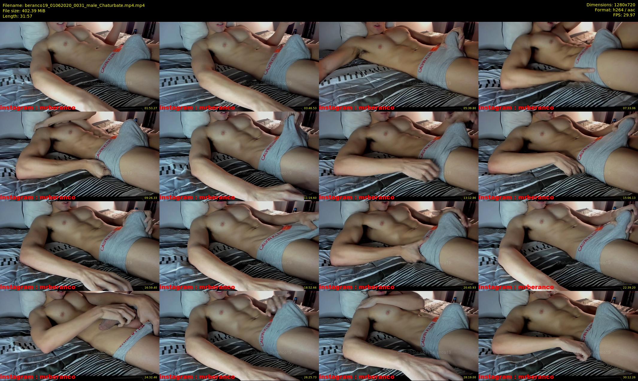 beranco19 — 32 minute Chaturbate male cam show recording, 720p, Jun 1, 2020