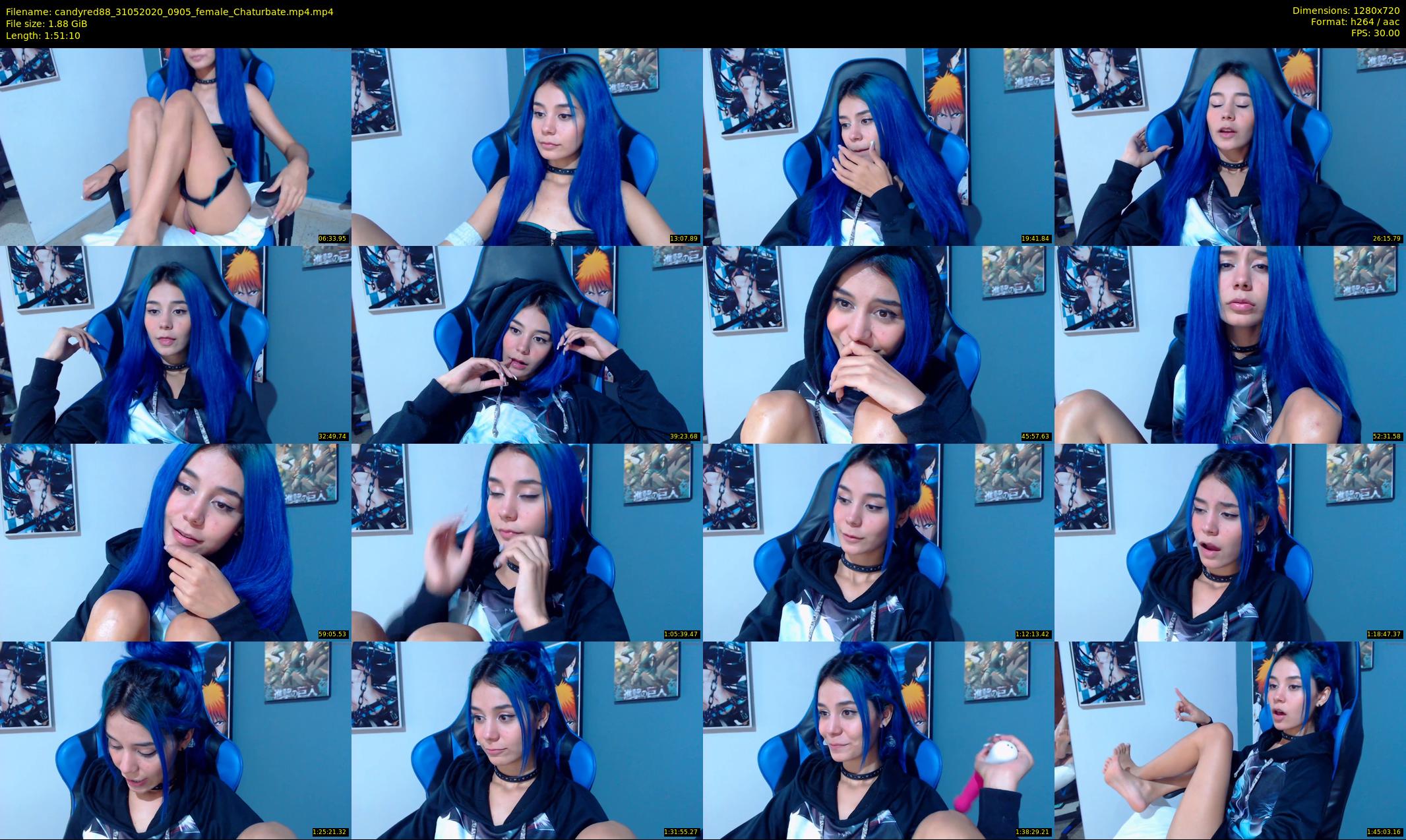 candyred88 — 112 minute Chaturbate female cam show recording, 720p, May 31, 2020