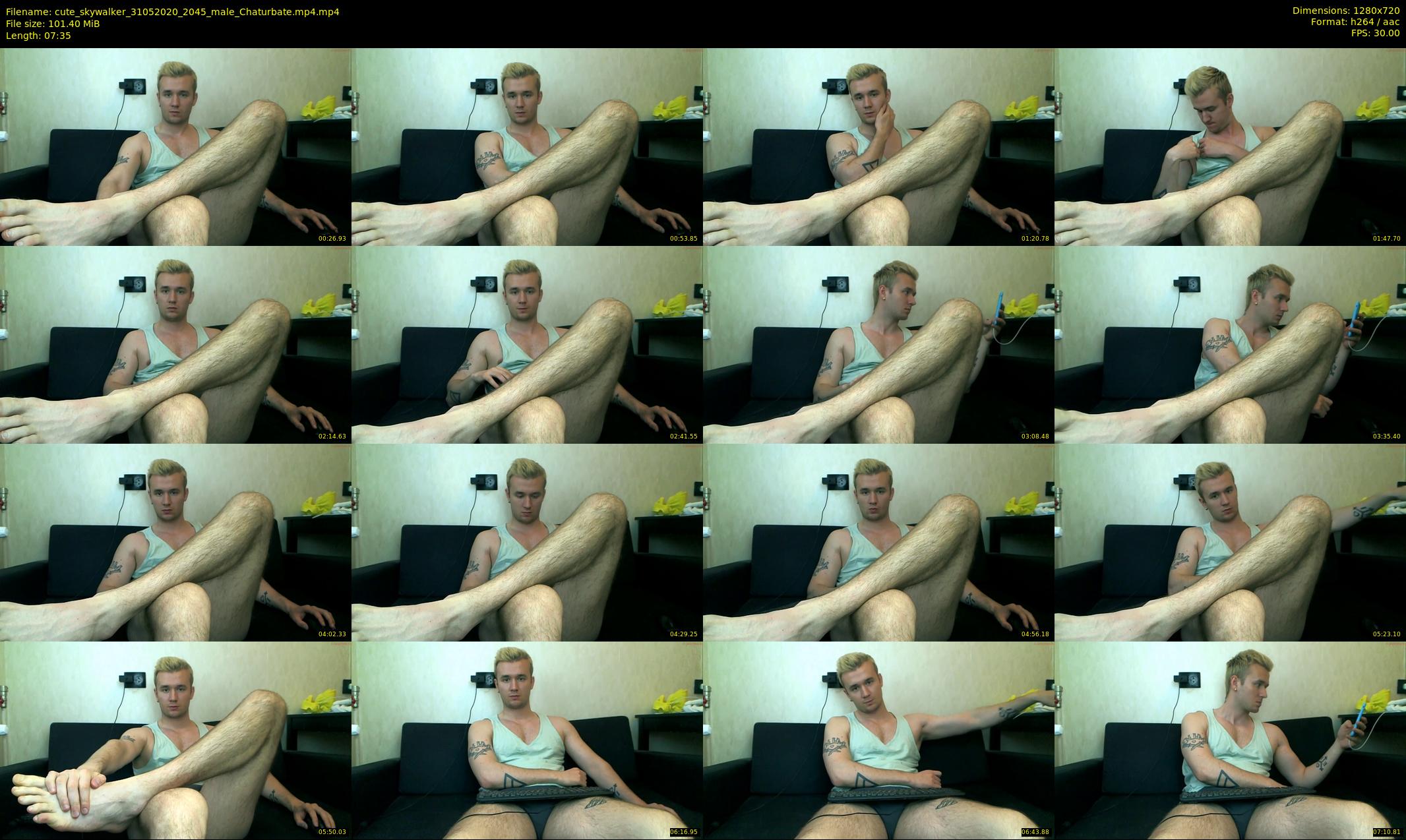 cute_skywalker — 8 minute Chaturbate male cam show recording, 720p, May 31, 2020