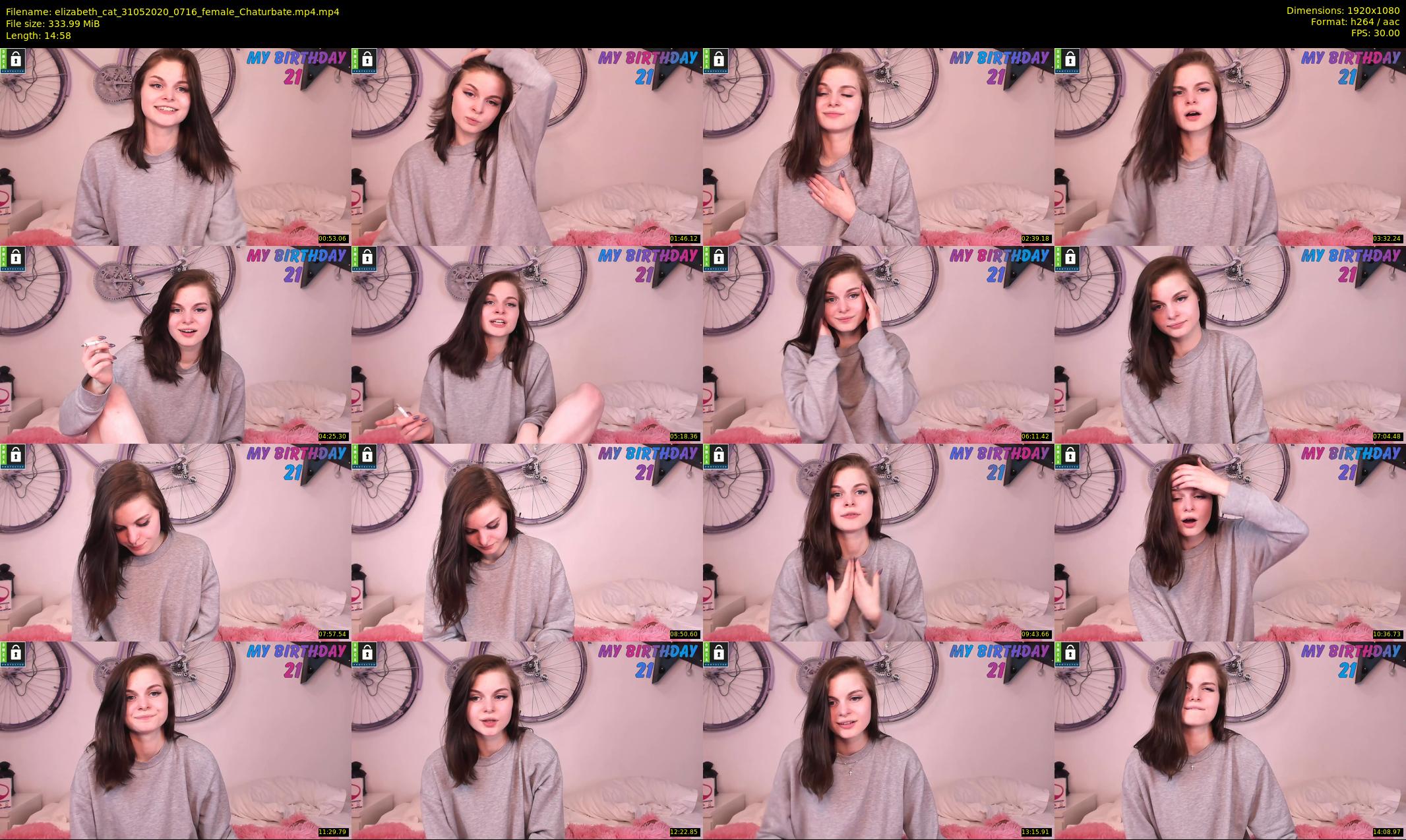 elizabeth_cat — 15 minute Chaturbate female cam show recording, 1080p, May 31, 2020