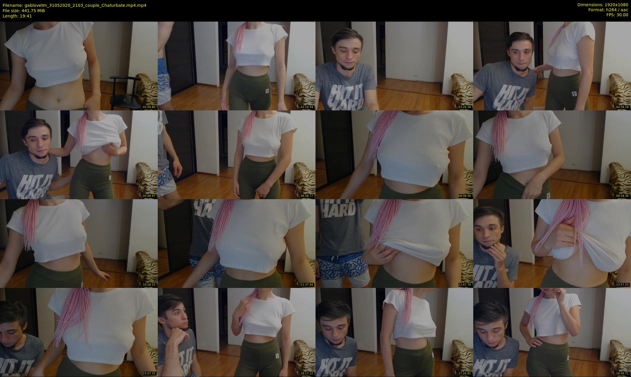 gablovetm — 20 minute Chaturbate couple cam show recording, 1080p, May 31, 2020