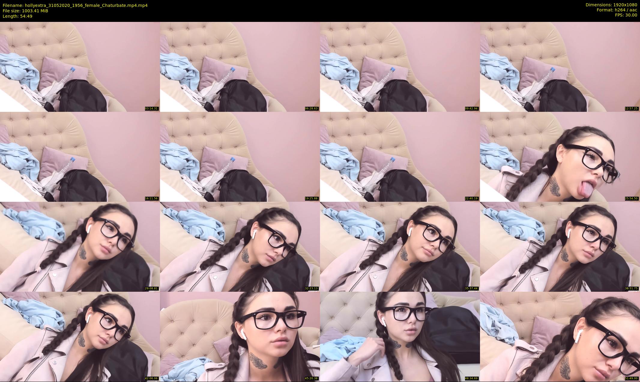 hollyextra — 55 minute Chaturbate female cam show recording, 1080p, May 31, 2020