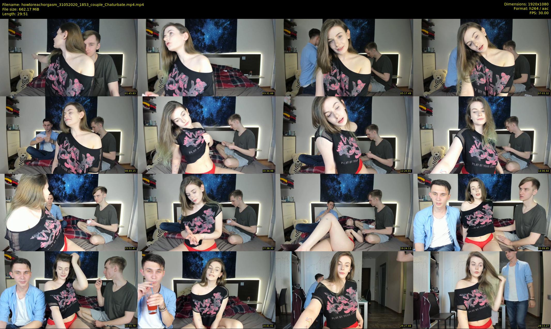 howtoreachorgasm — 30 minute Chaturbate couple cam show recording, 1080p, May 31, 2020