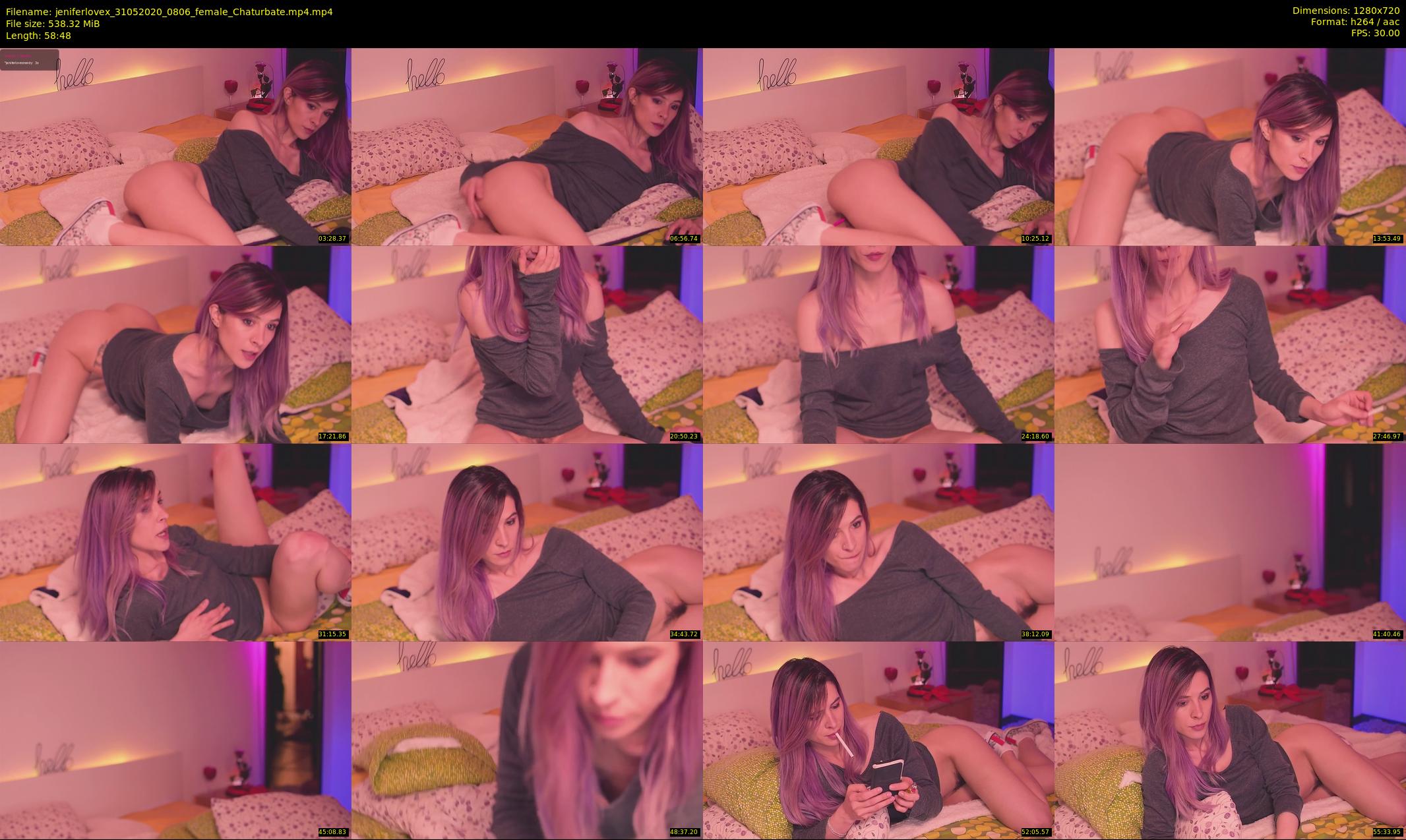 jeniferlovex — 59 minute Chaturbate female cam show recording, 720p, May 31, 2020