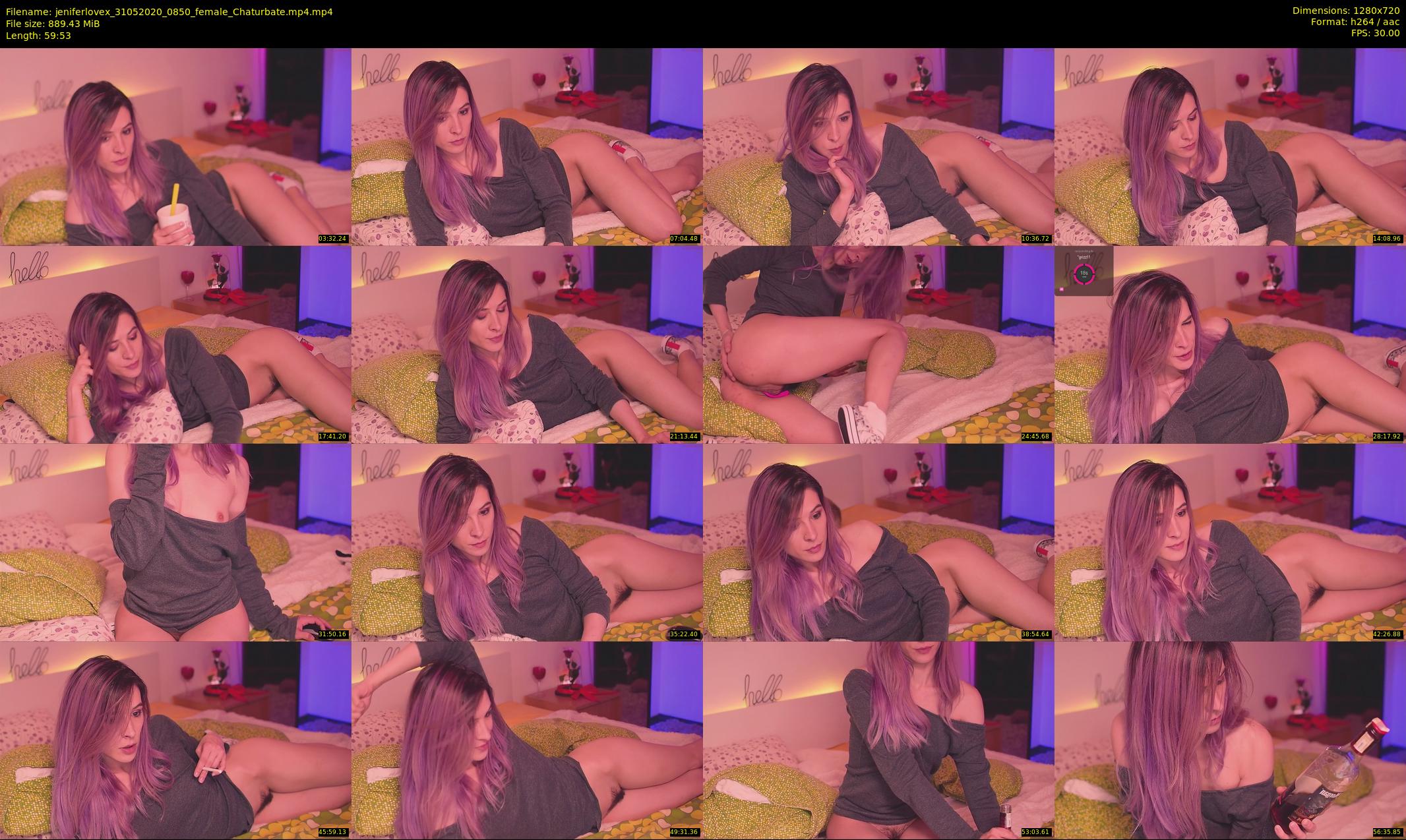 jeniferlovex — 60 minute Chaturbate female cam show recording, 720p, May 31, 2020