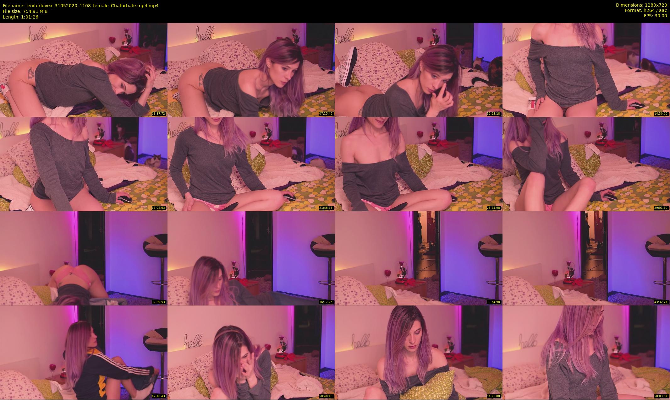 jeniferlovex — 62 minute Chaturbate female cam show recording, 720p, May 31, 2020