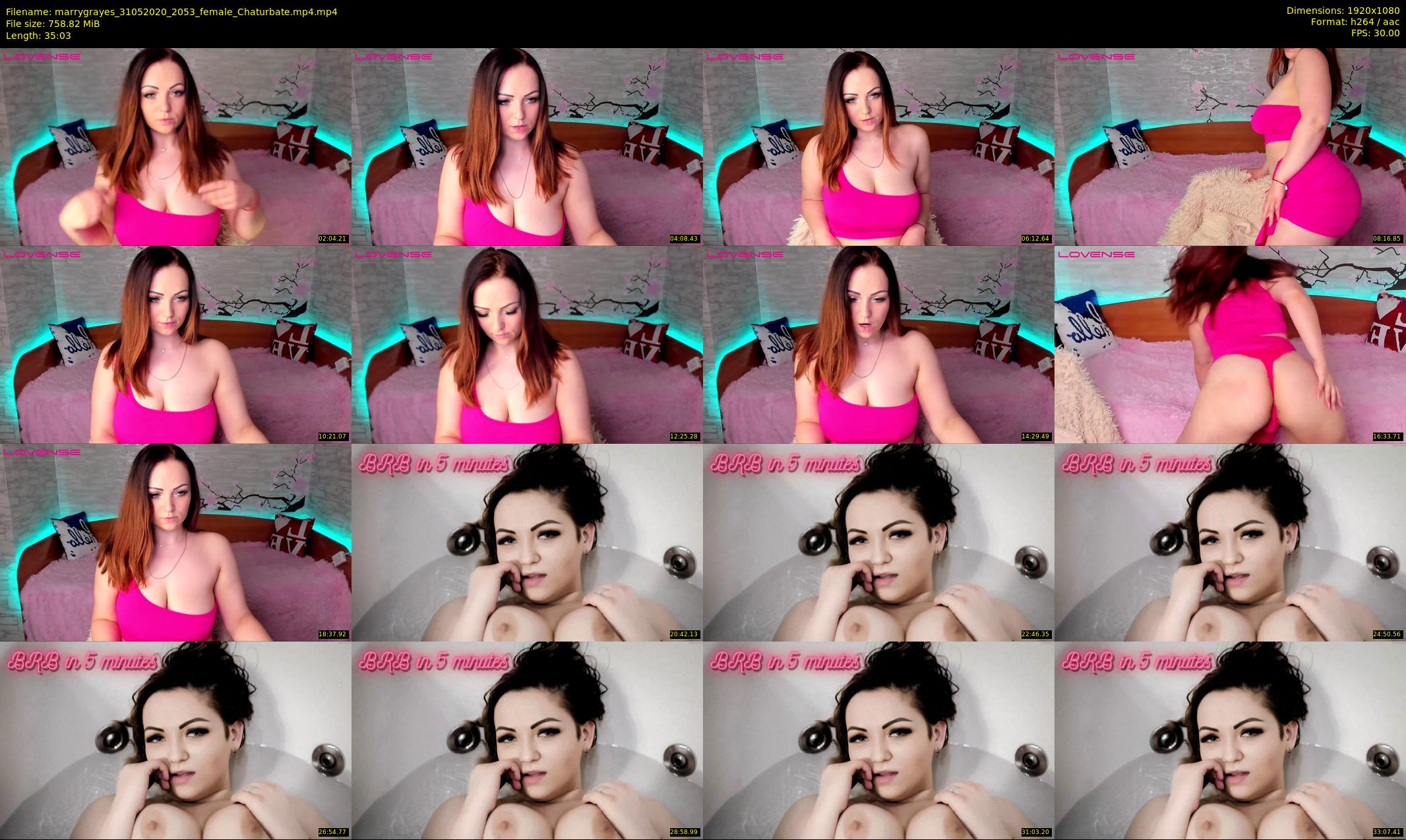 marrygrayes — 36 minute Chaturbate female cam show recording, 1080p, May 31, 2020