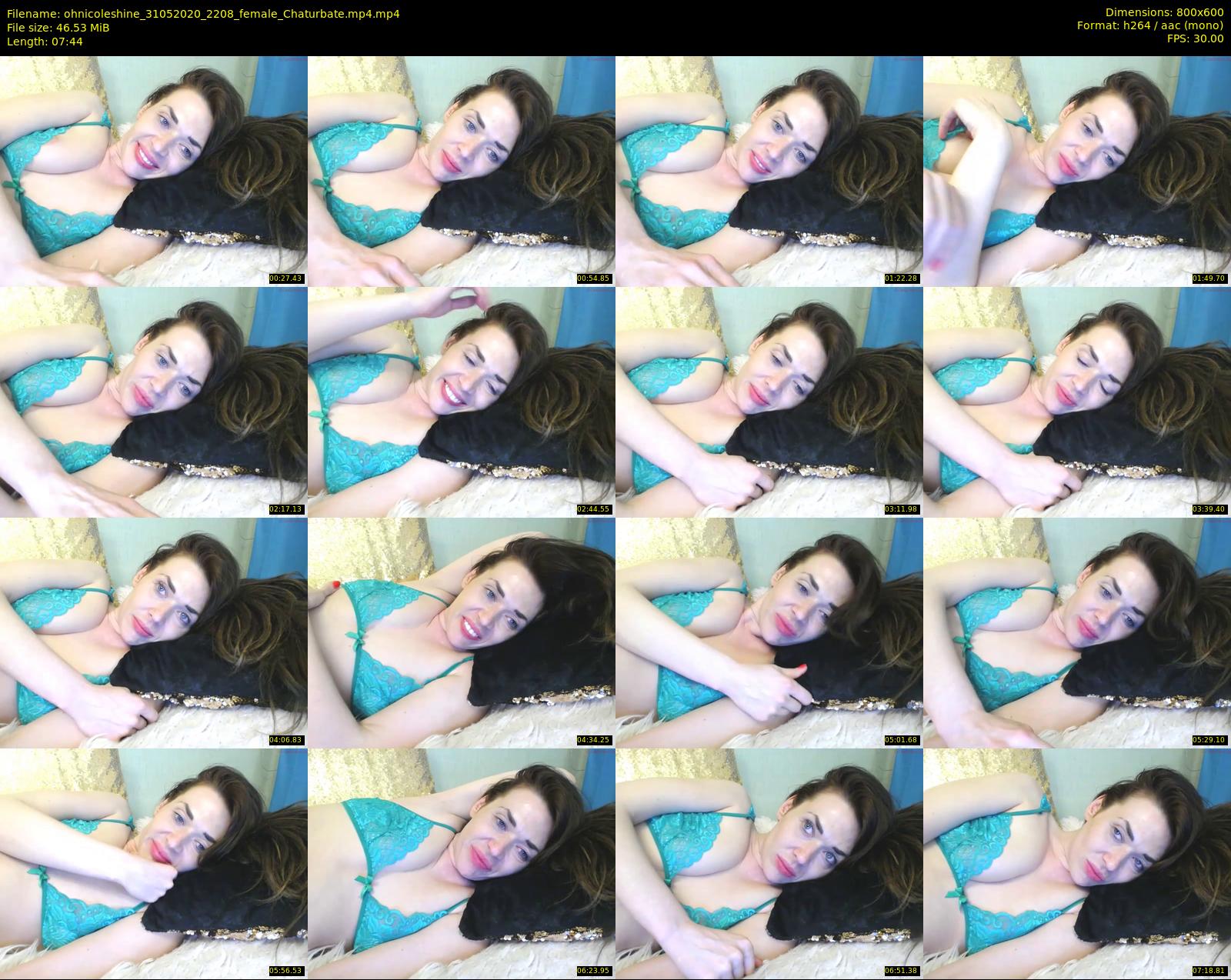 ohnicoleshine — 8 minute Chaturbate female cam show recording, 480p, May 31, 2020