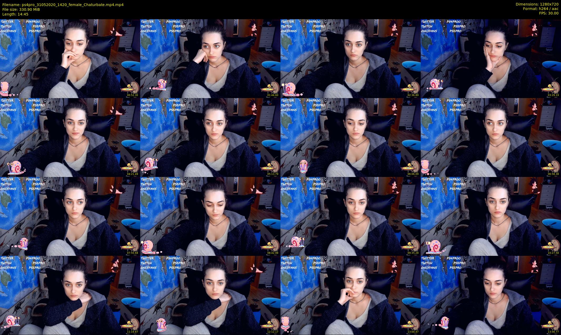 ps4pro — 15 minute Chaturbate female cam show recording, 720p, May 31, 2020