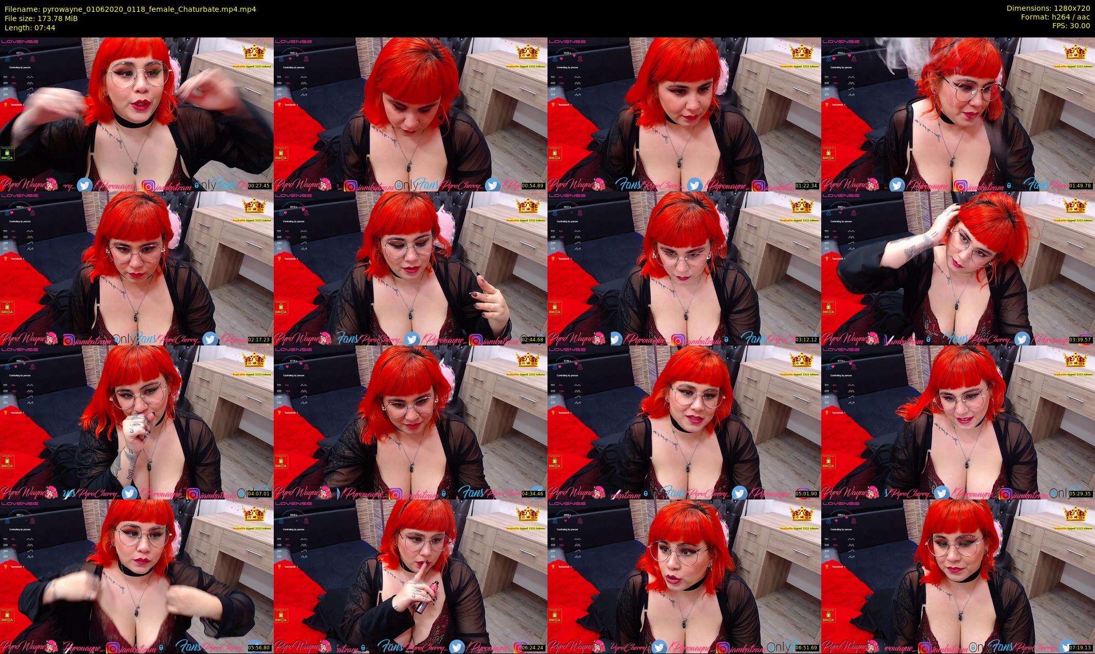 pyrowayne — 8 minute Chaturbate female cam show recording, 720p, Jun 1, 2020