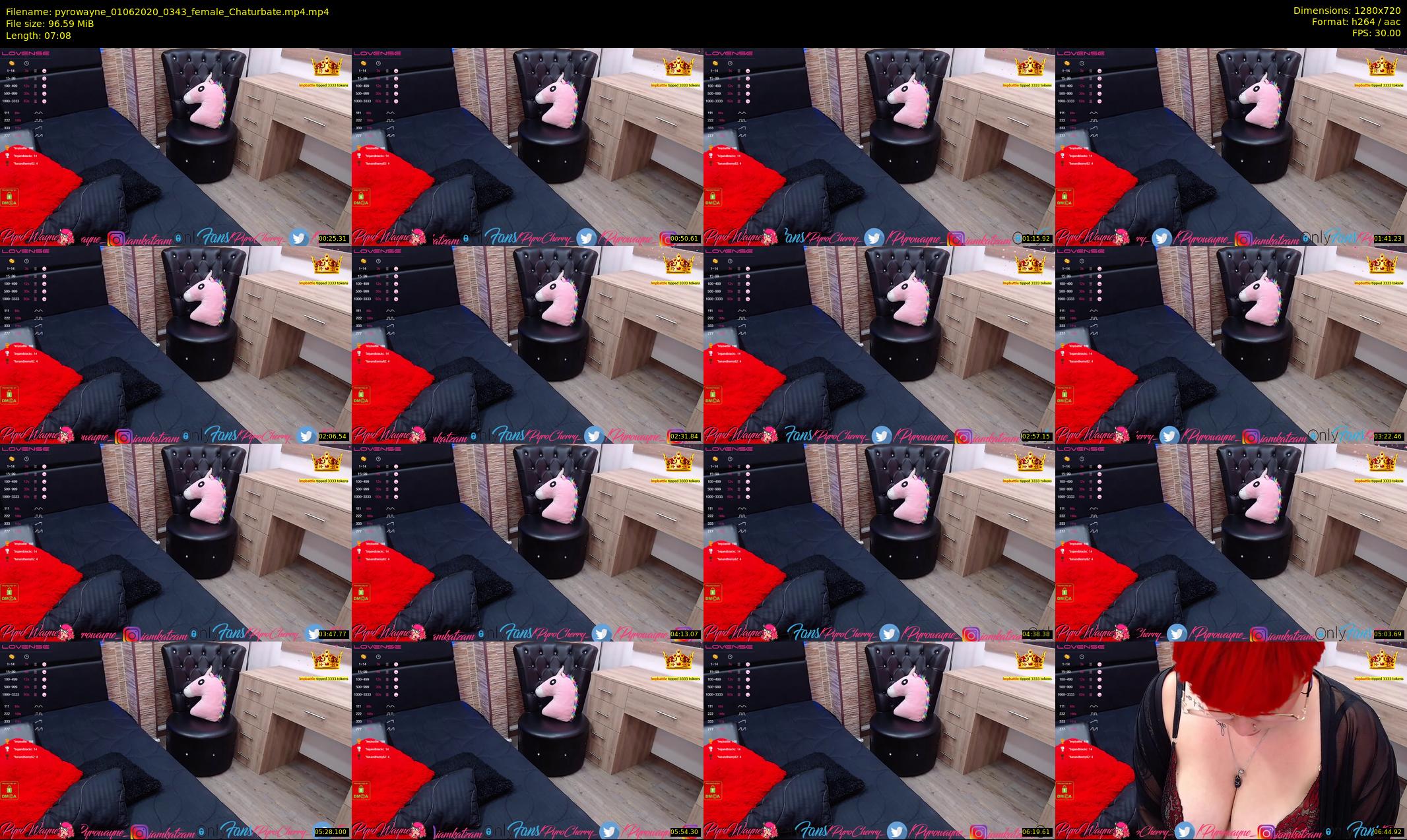 pyrowayne — 8 minute Chaturbate female cam show recording, 720p, Jun 1, 2020